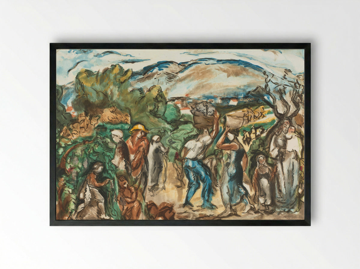 Oogstende figuren - Othon Friesz - Framed Print Black