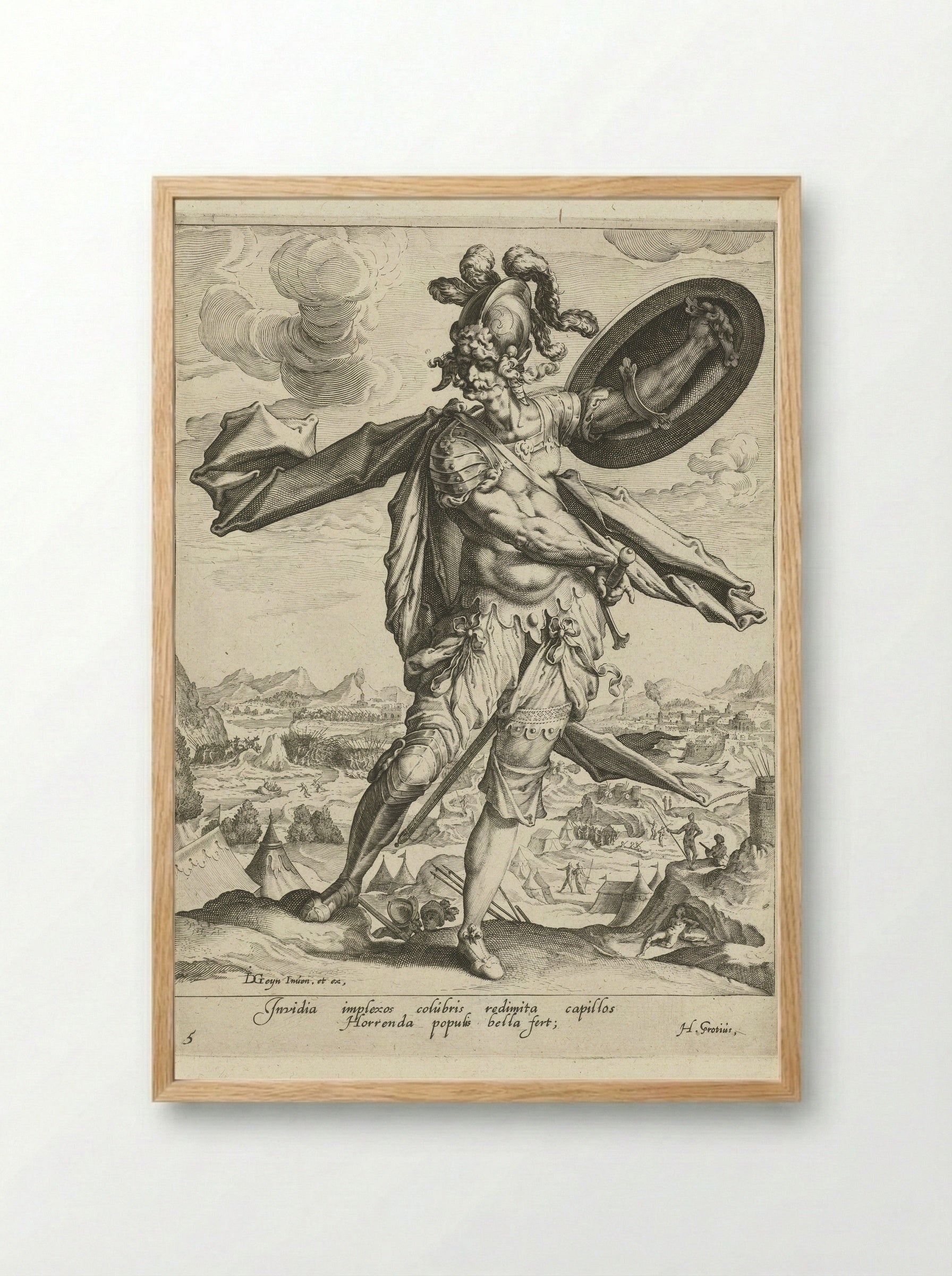 Oorlog (War) - Zacharias Dolendo - Framed Print Wood