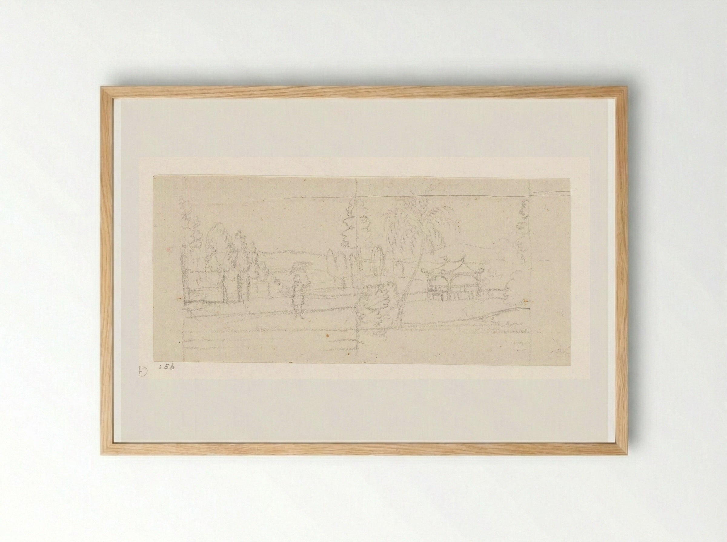 Oosterse tuin met pagode - Jan Brandes - Framed Print Wood