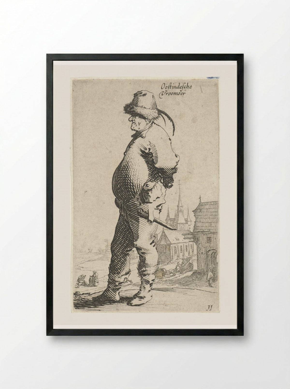 Oostindesche Vroemoer - Salomon Savery - Framed Print Black
