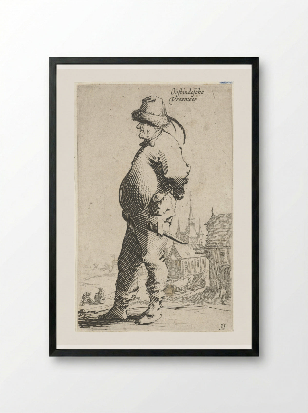 Oostindesche Vroemoer - Salomon Savery - Framed Print Black