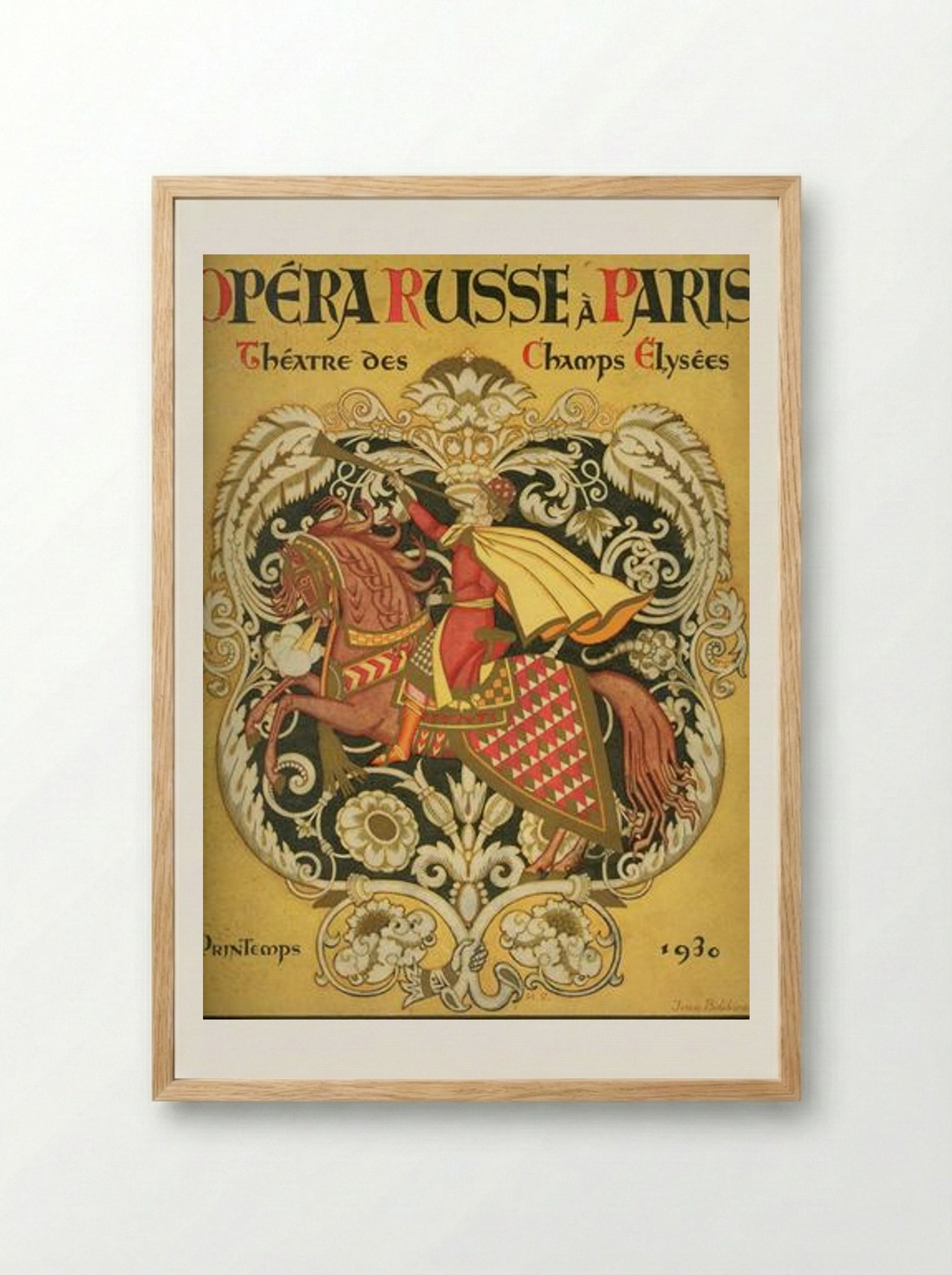 Opéra Russe à Paris - Ivan Bilibin - Framed Print Wood