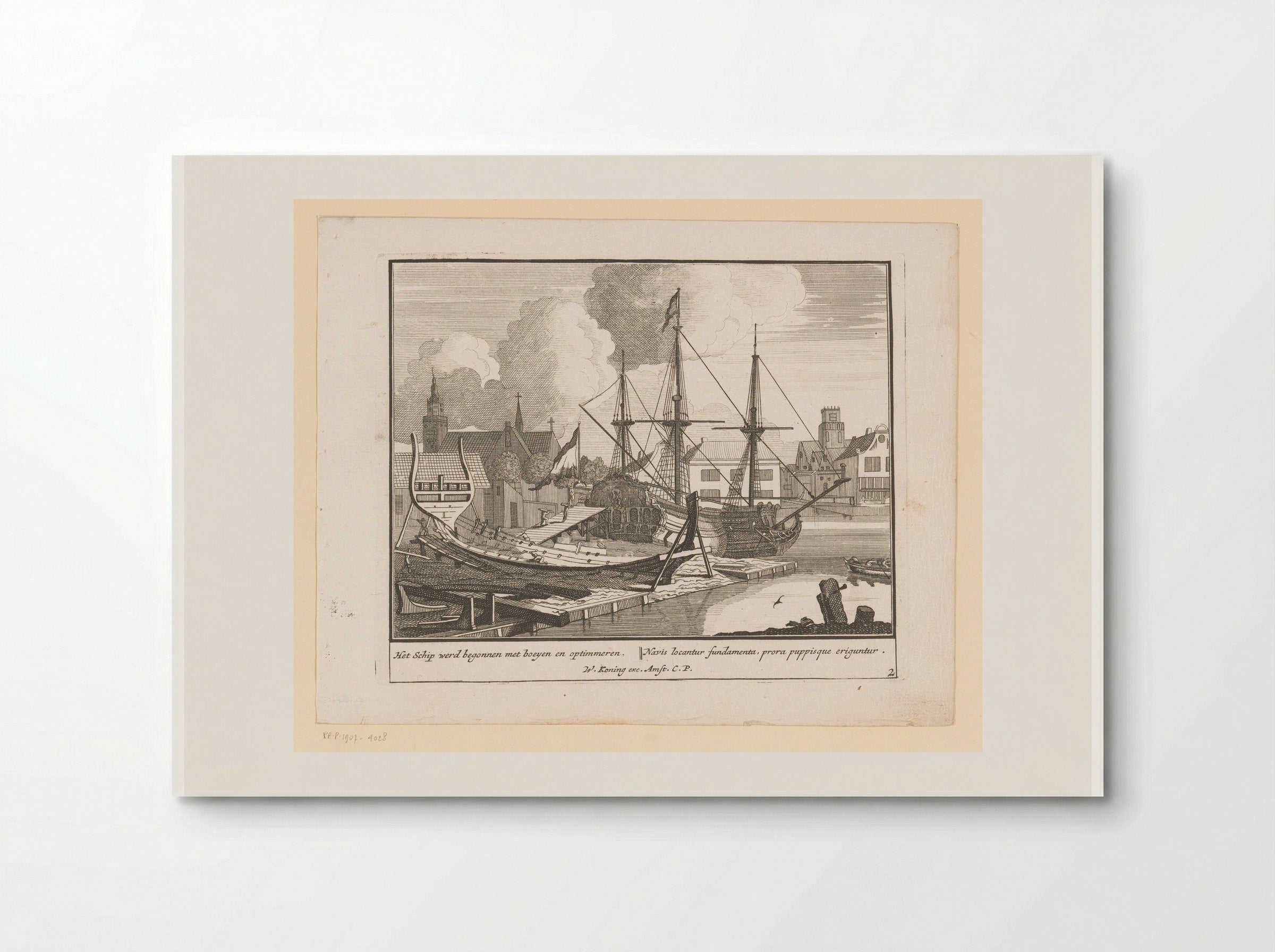 Opbouw van een schip - Pieter van den Berge - Poster