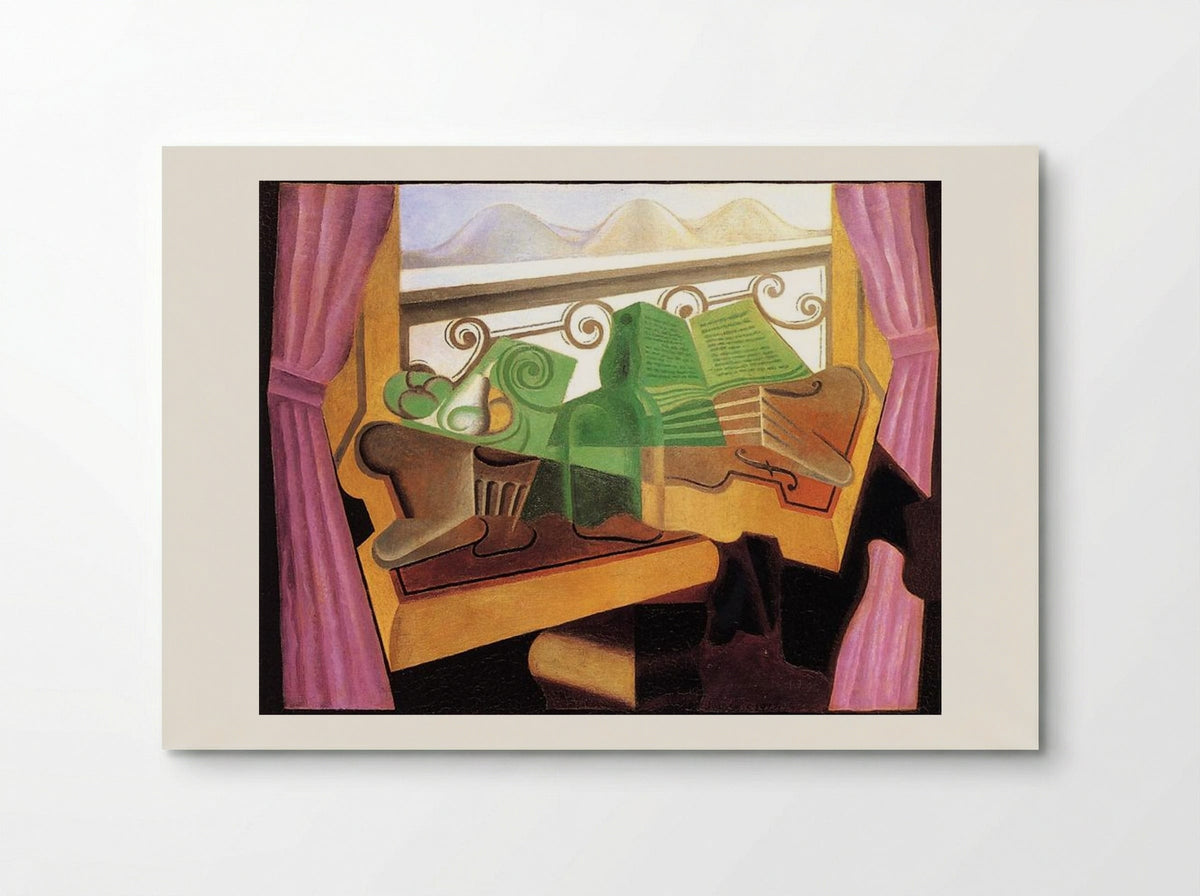 Open Window with Hills - Juan Gris - Poster