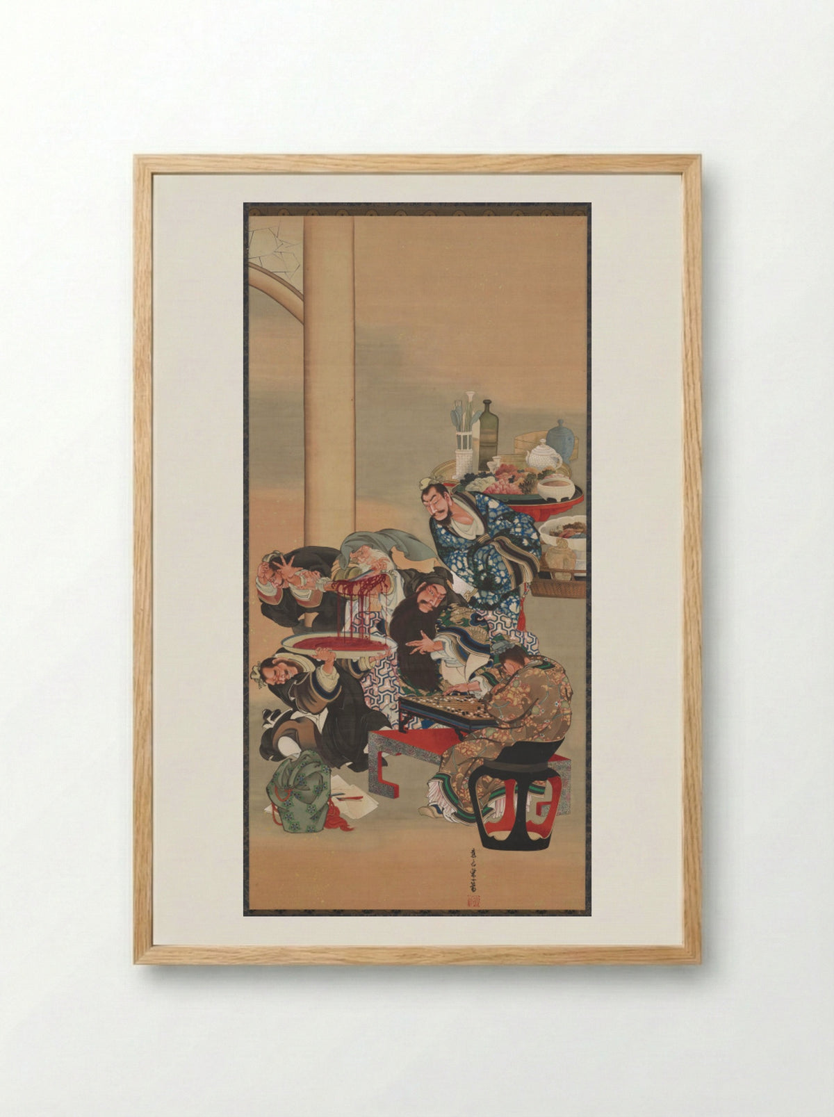Operating on Guan Yu's Arm - Katsushika Ōi - Framed Print Wood