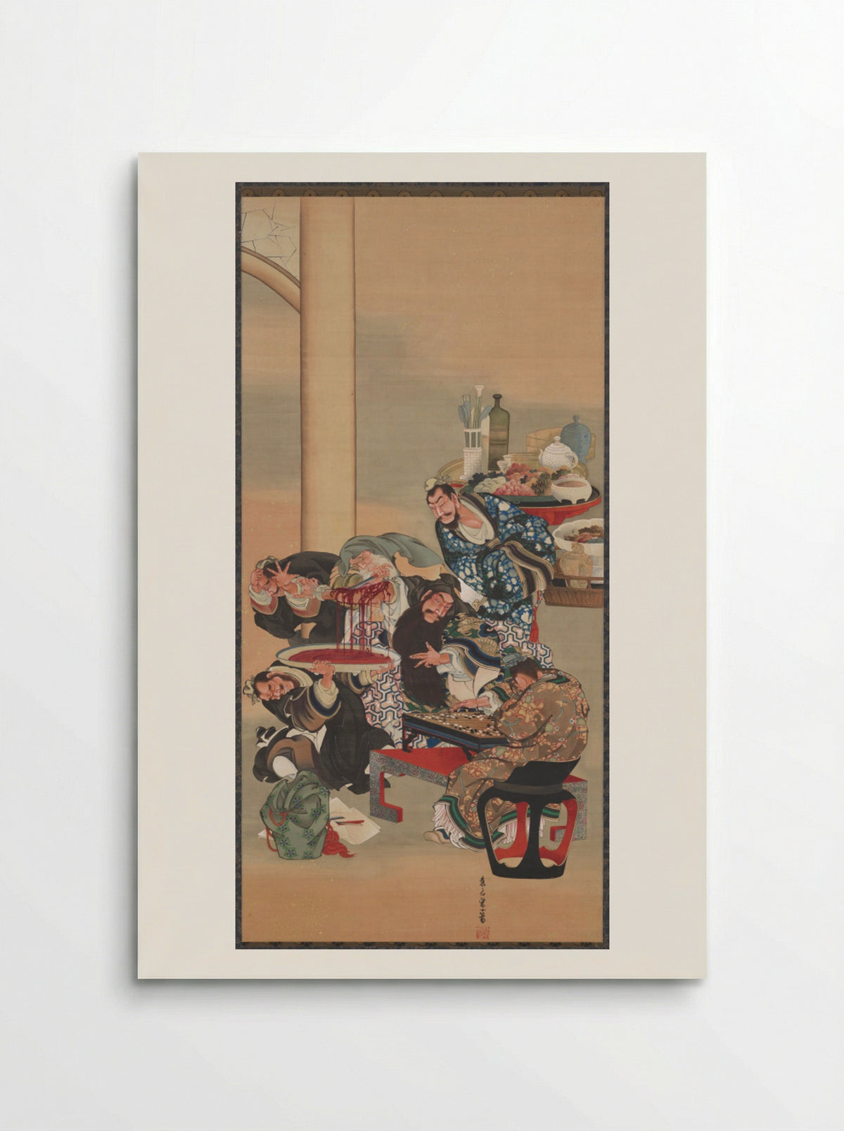 Operating on Guan Yu's Arm - Katsushika Ōi - Poster