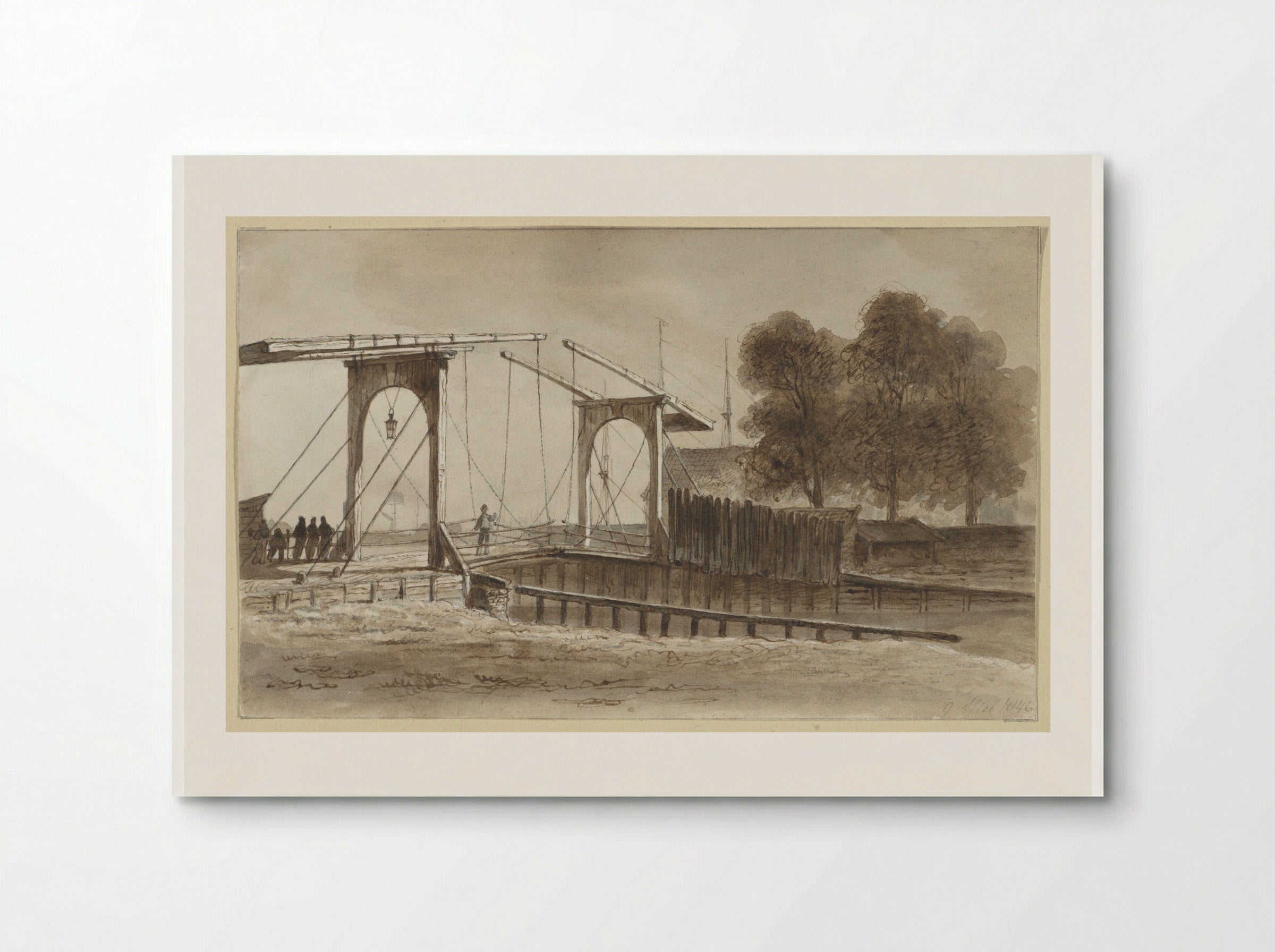 Ophaalbrug bij het Bikkerseiland te Amsterdam - Hendrik Abraham Klinkhamer - Poster