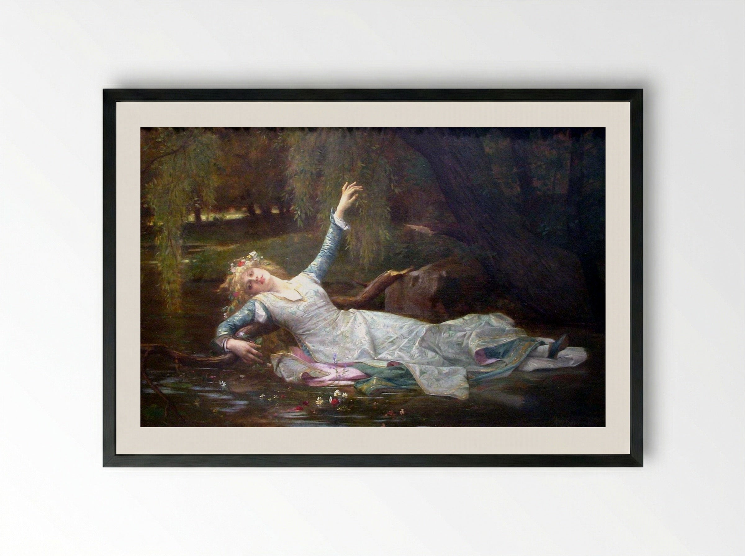 Ophelia - Alexandre Cabanel - Framed Print Black