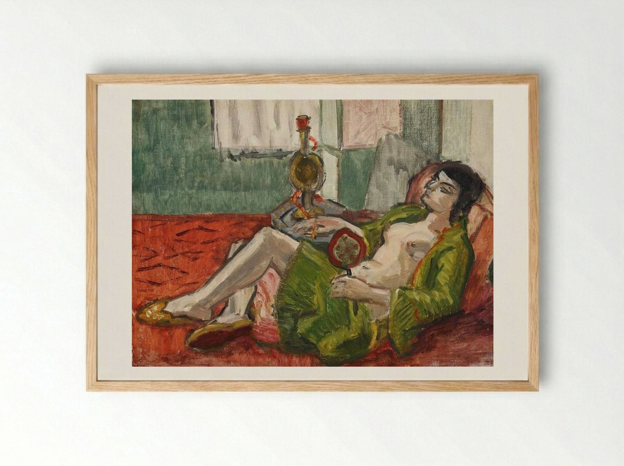 Opium Smoker - Theodor Pallady - Framed Print Wood