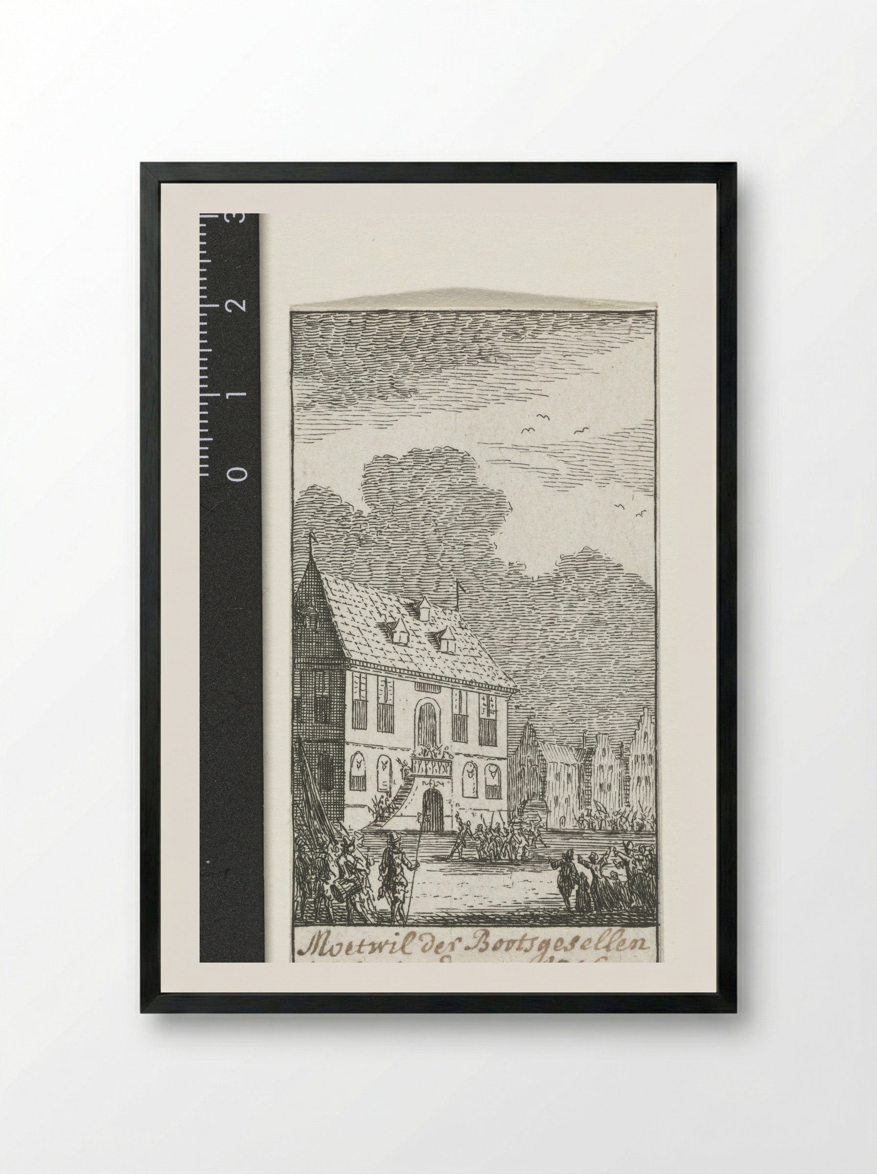 Opstandige scheepsbemanning te Amsterdam, 1629 - Simon Fokke - Framed Print Black