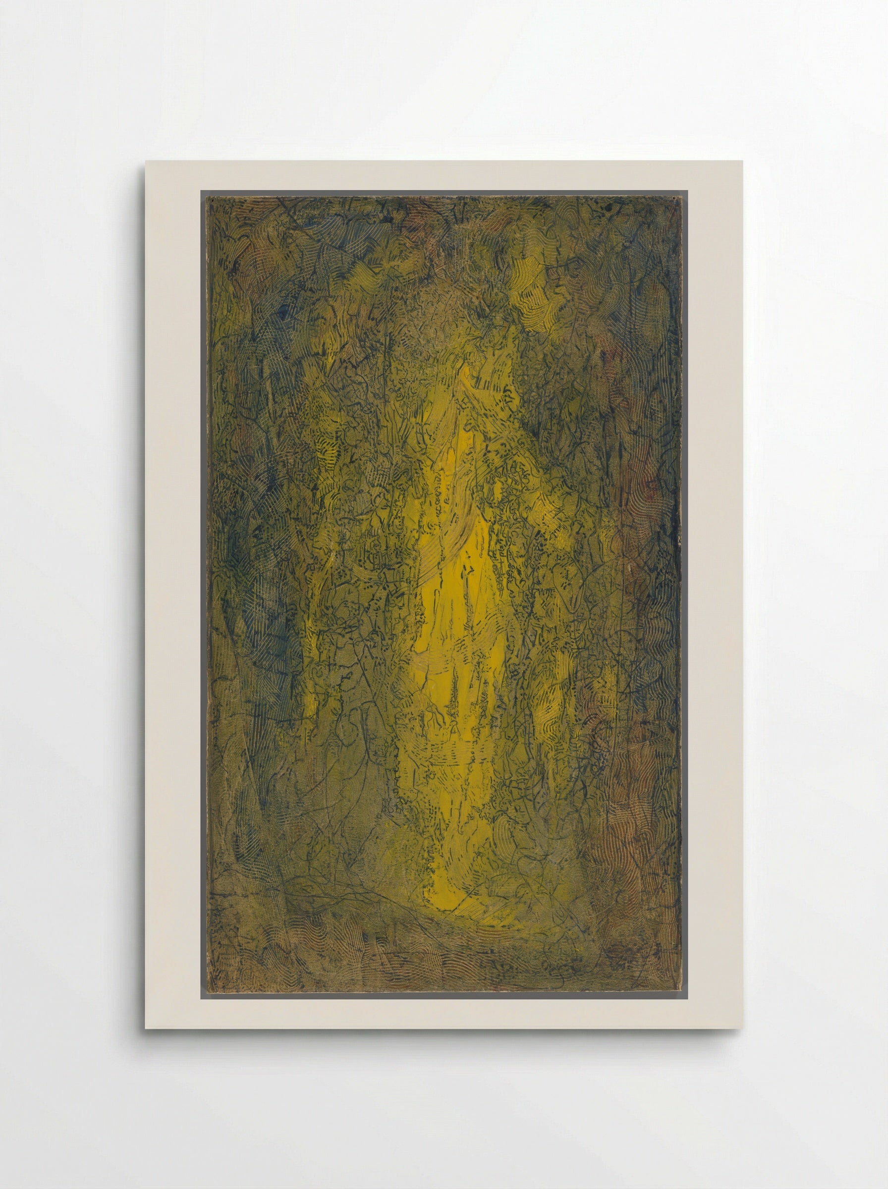 Opus 862, Christus uit den dood herrezen wandelt droevig in den holen van 't bewustzijn - Albert Plasschaert - Poster