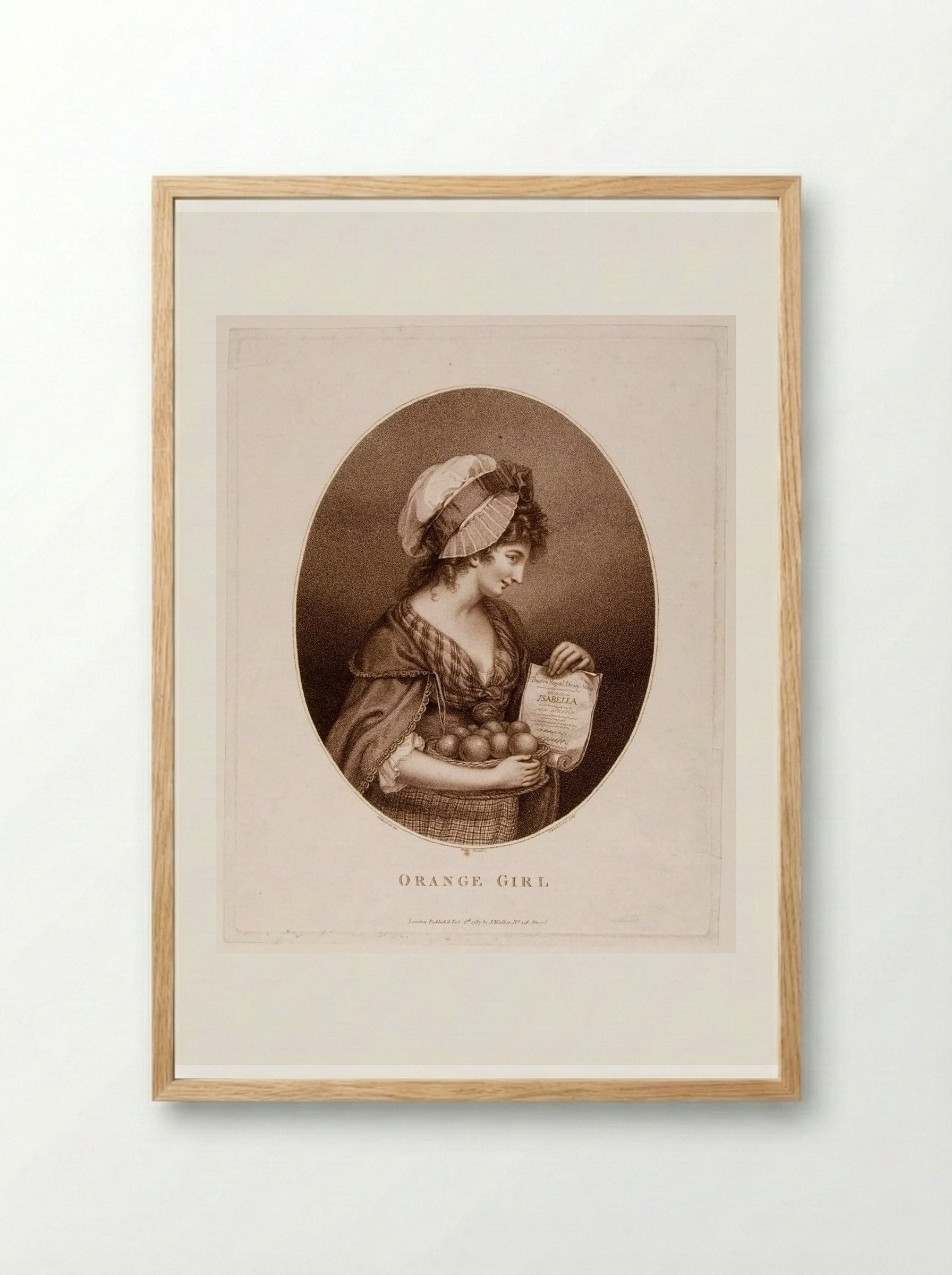 Orange Girl - Francesco Bartolozzi - Framed Print Wood