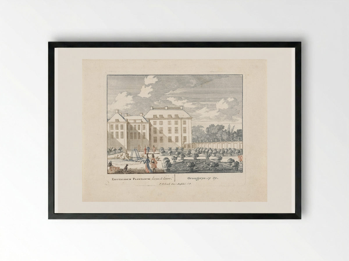 Orangerie van Paleis Het Loo - Jan van Call (I) - Framed Print Black