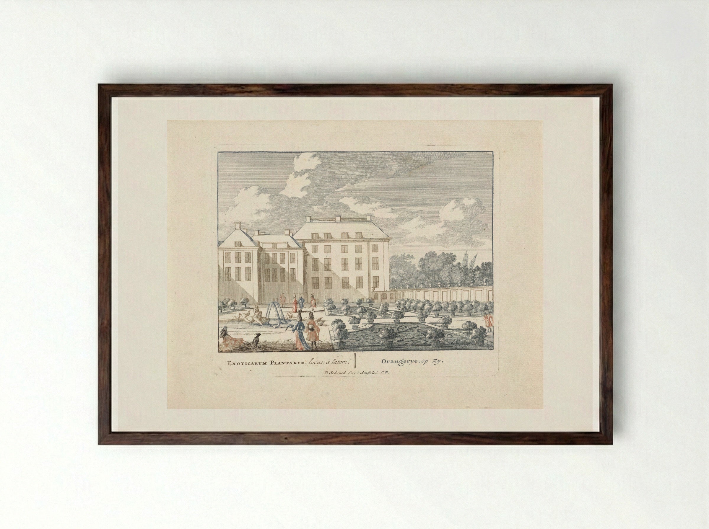 Orangerie van Paleis Het Loo - Jan van Call (I) - Framed Print Dark Wood