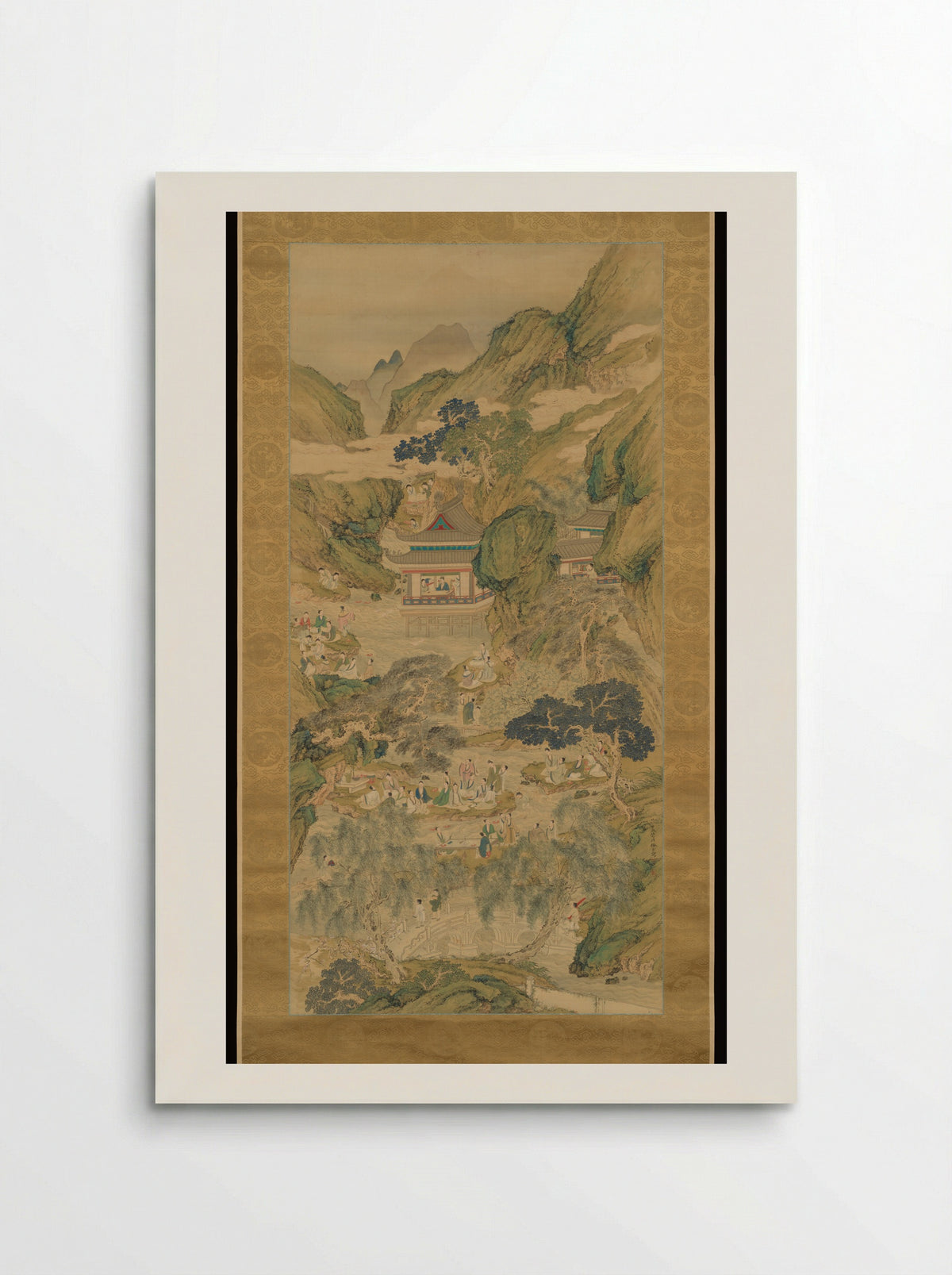 Orchid Pavilion Gathering in Blue and Green - Tsubaki Kakoku - Poster