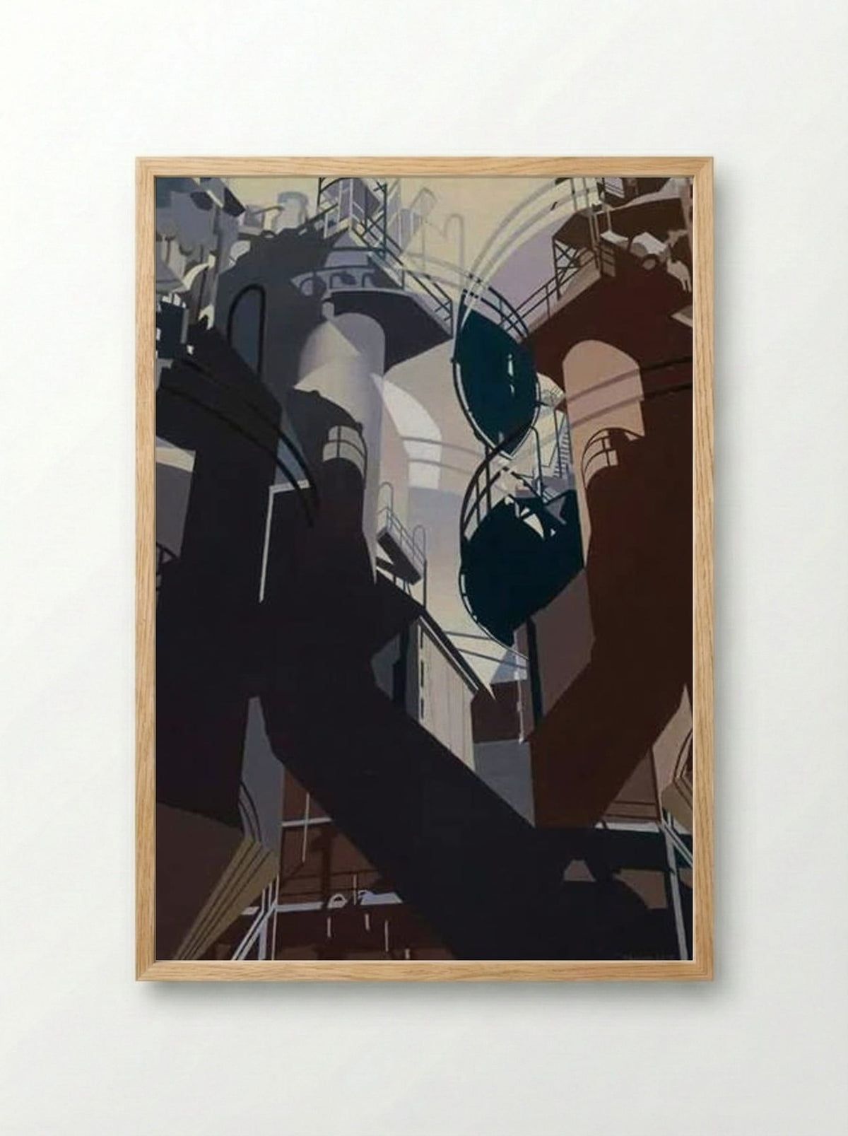 Ore Into Iron - Charles Sheeler - Framed Print Wood
