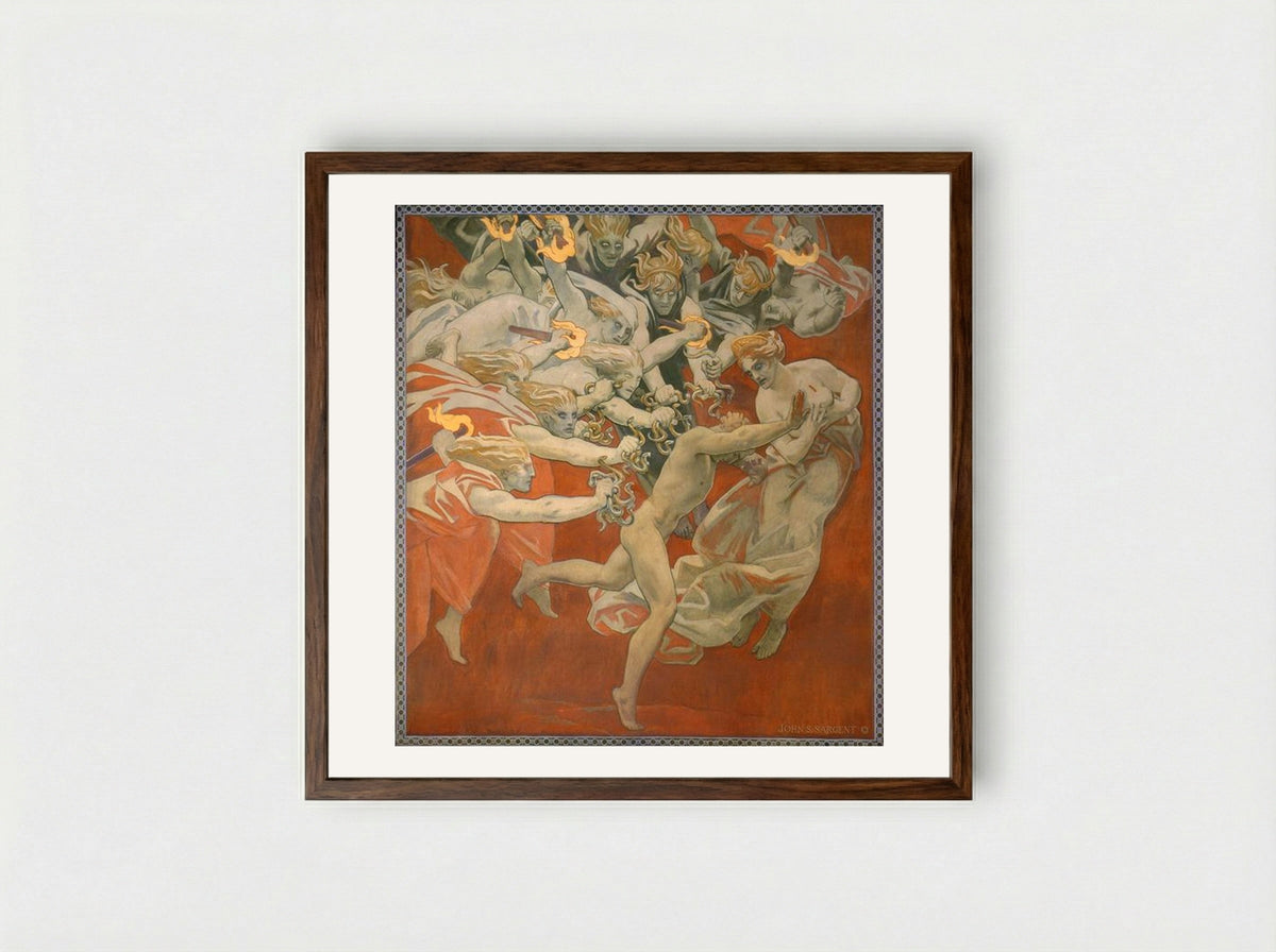 Orestes Pursued by the Furies - John Singer Sargent - Framed Print Dark Wood
