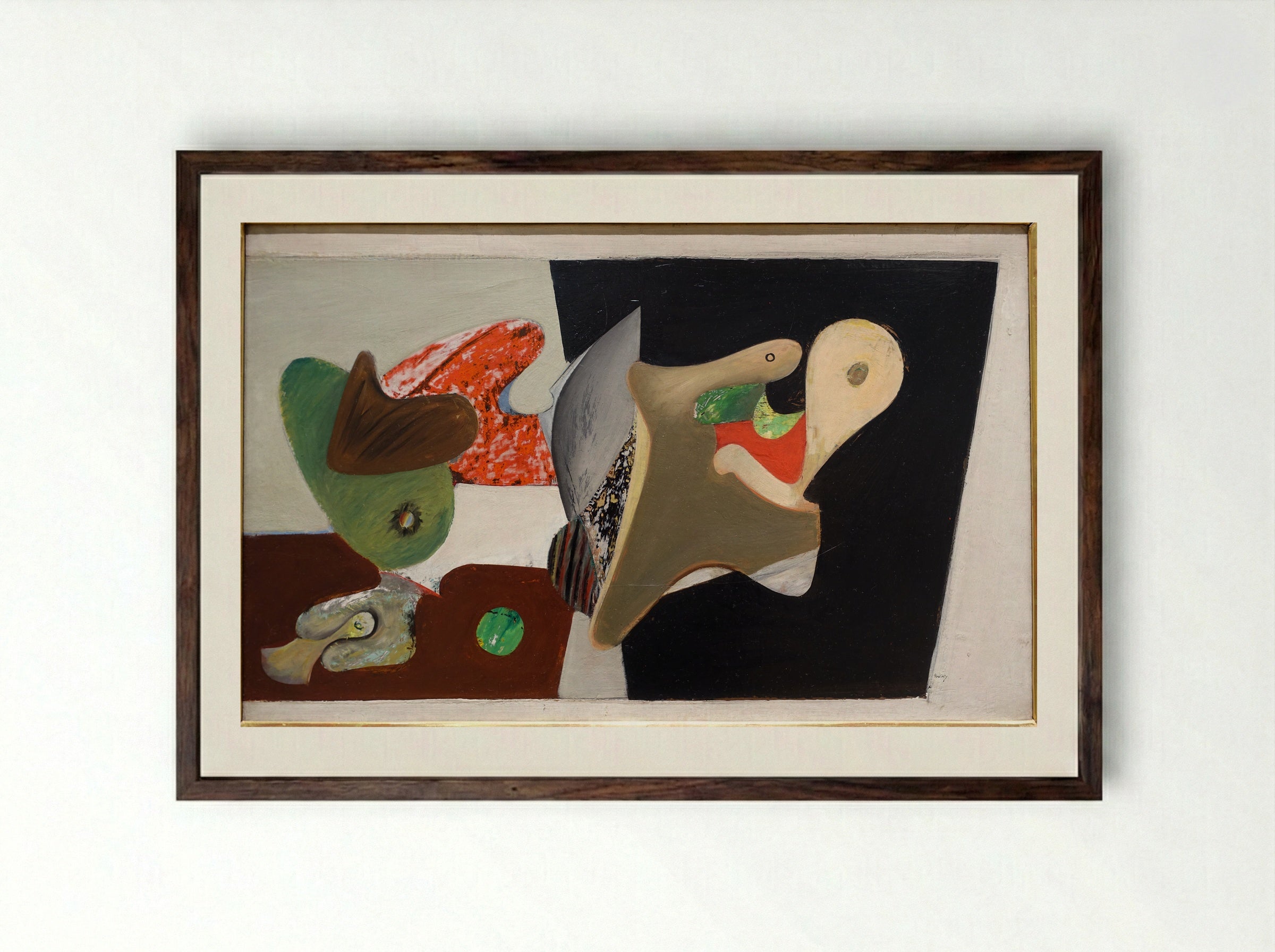 Organization - Arshile Gorky - Framed Print Dark Wood