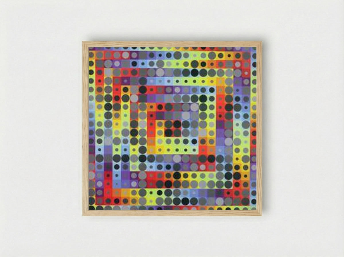 Orion Gris - Victor Vasarely - Framed Print Wood
