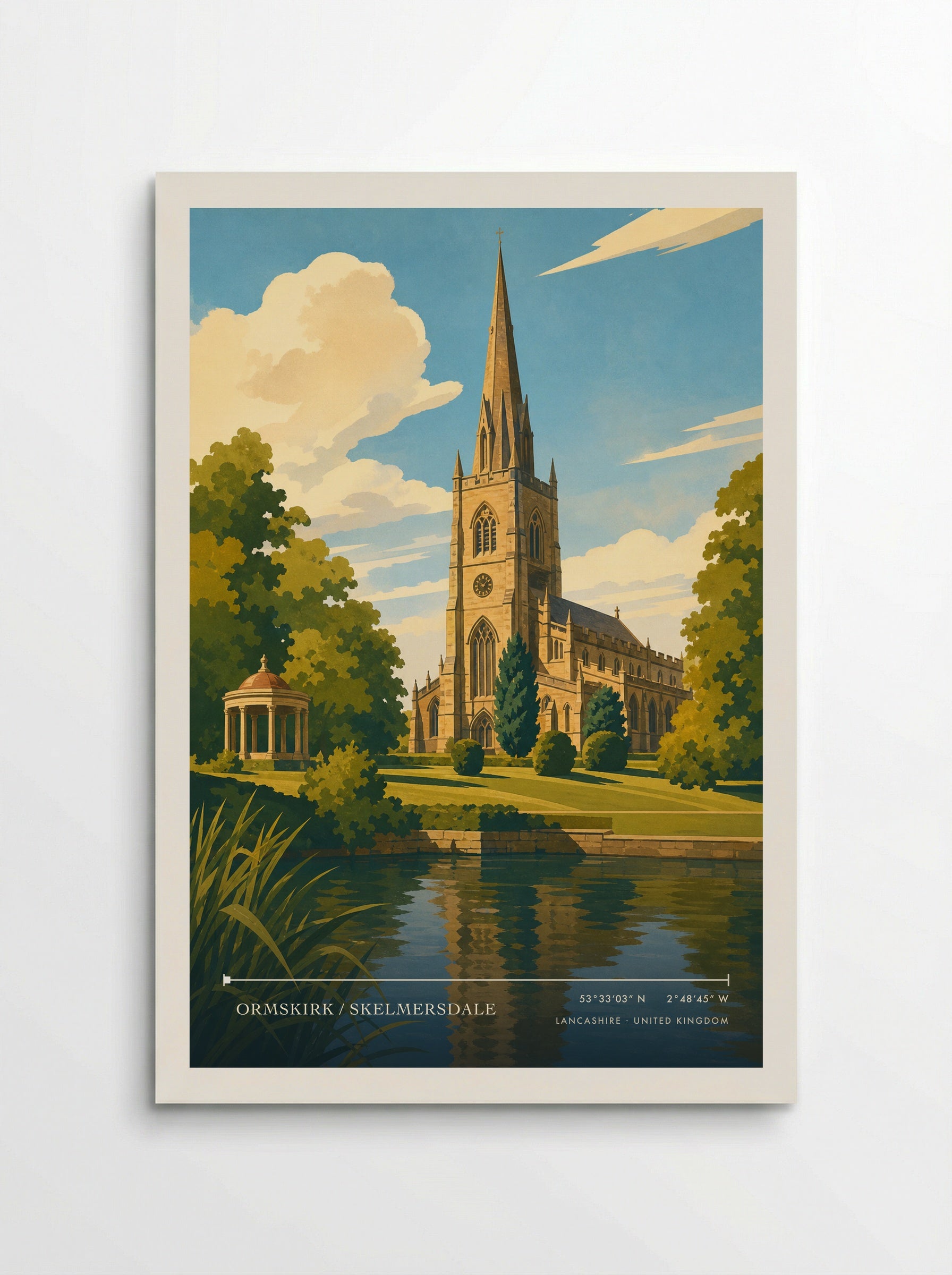 Ormskirk / Skelmersdale Lancashire United Kingdom Travel Poster - Poster