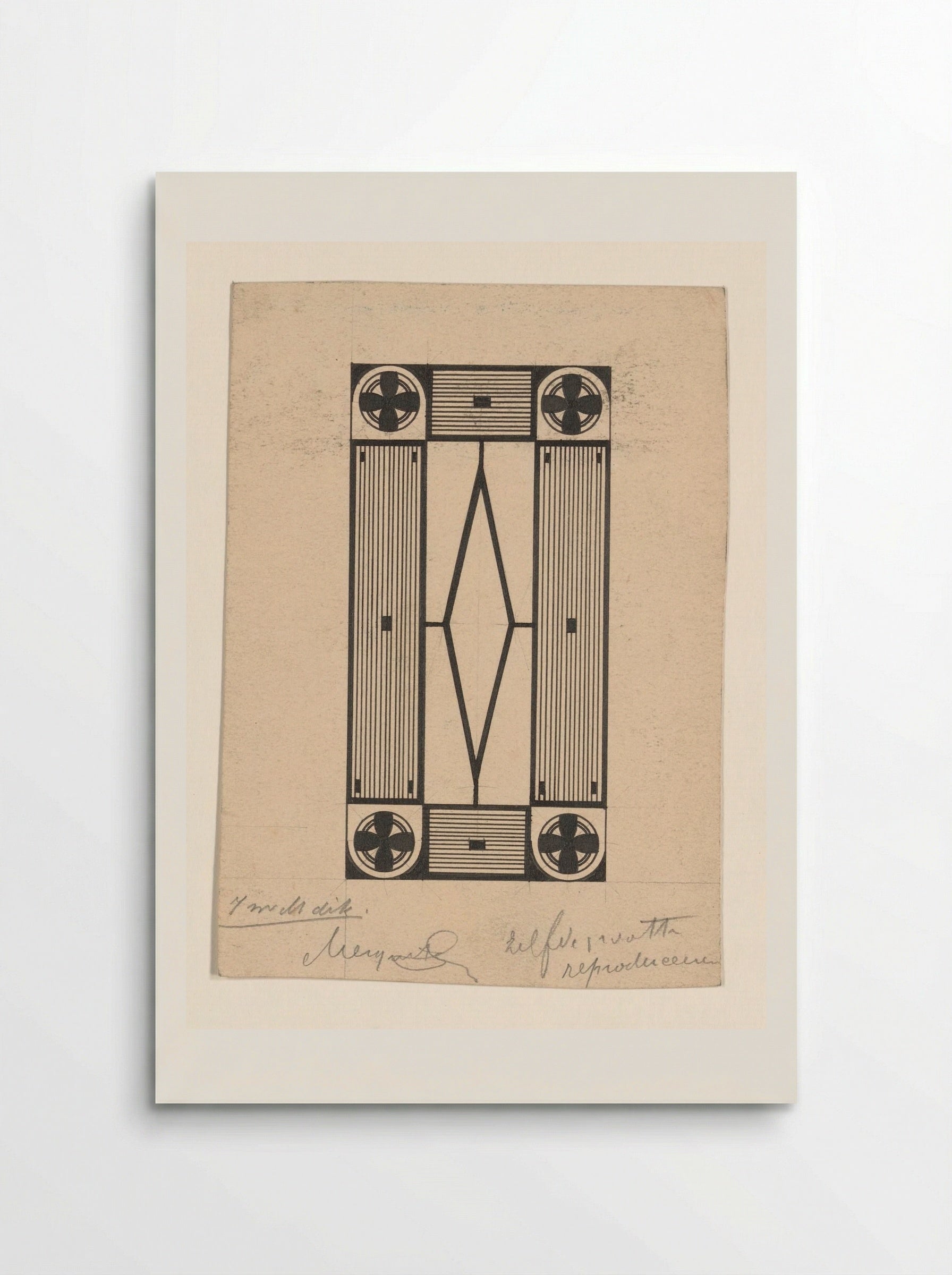Ornament met bloem - Samuel Jessurun de Mesquita - Poster