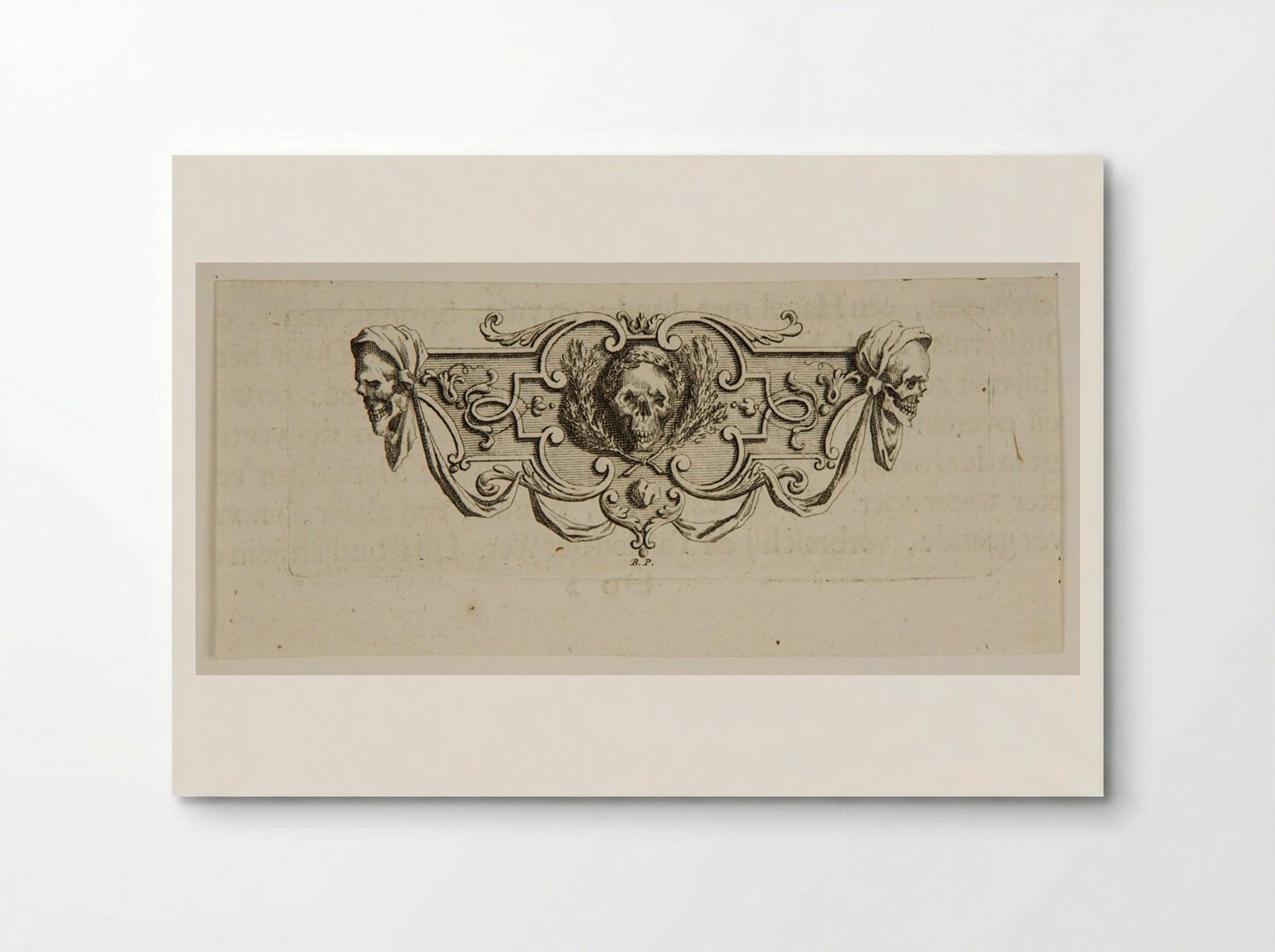 Ornament with Skulls - Bernard Picart - Poster