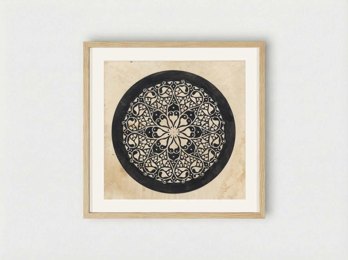 Ornamental Circular Design - Theo Nieuwenhuis - Framed Print Wood