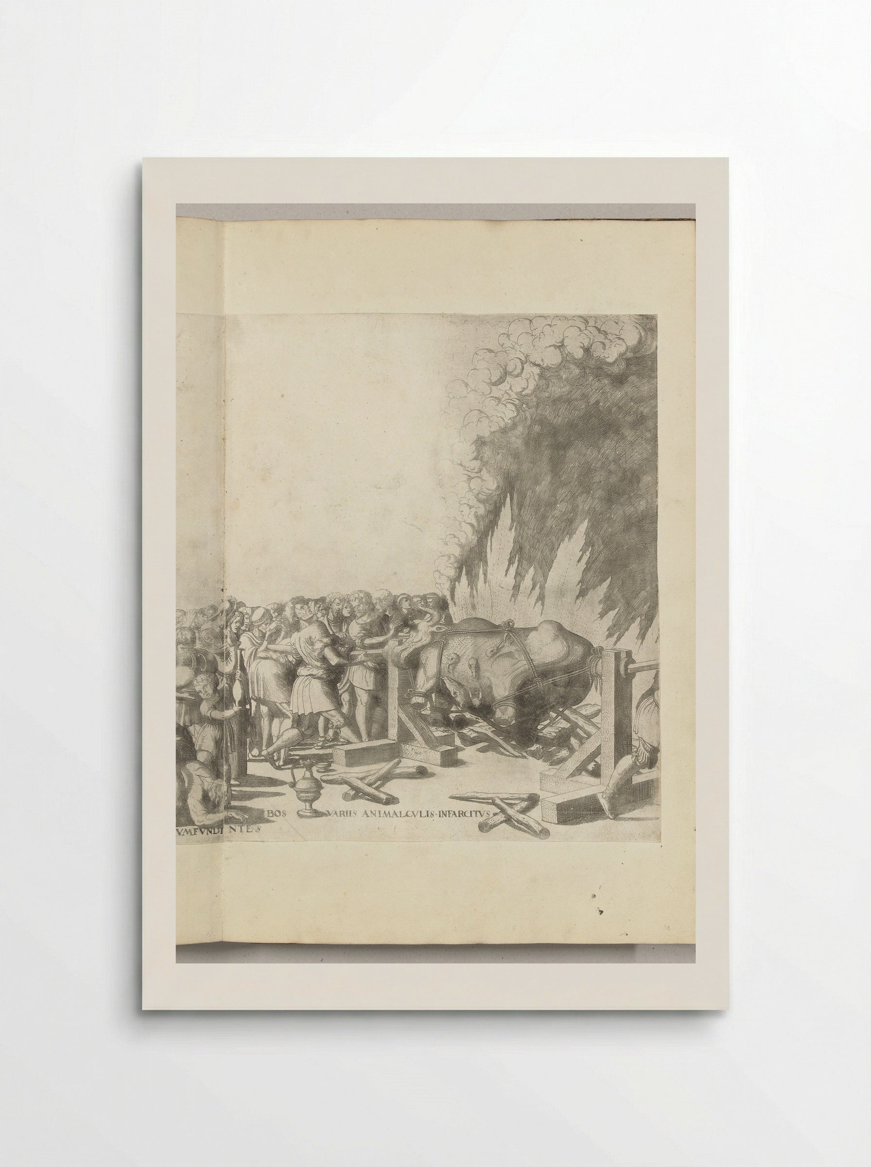 Os aan het spit - Nicolaas Hogenberg - Poster