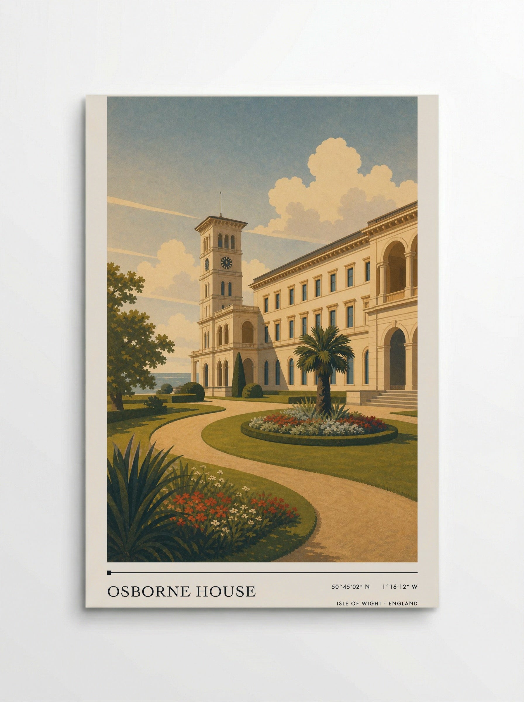 Osborne House Isle of Wight England Travel Poster - Poster