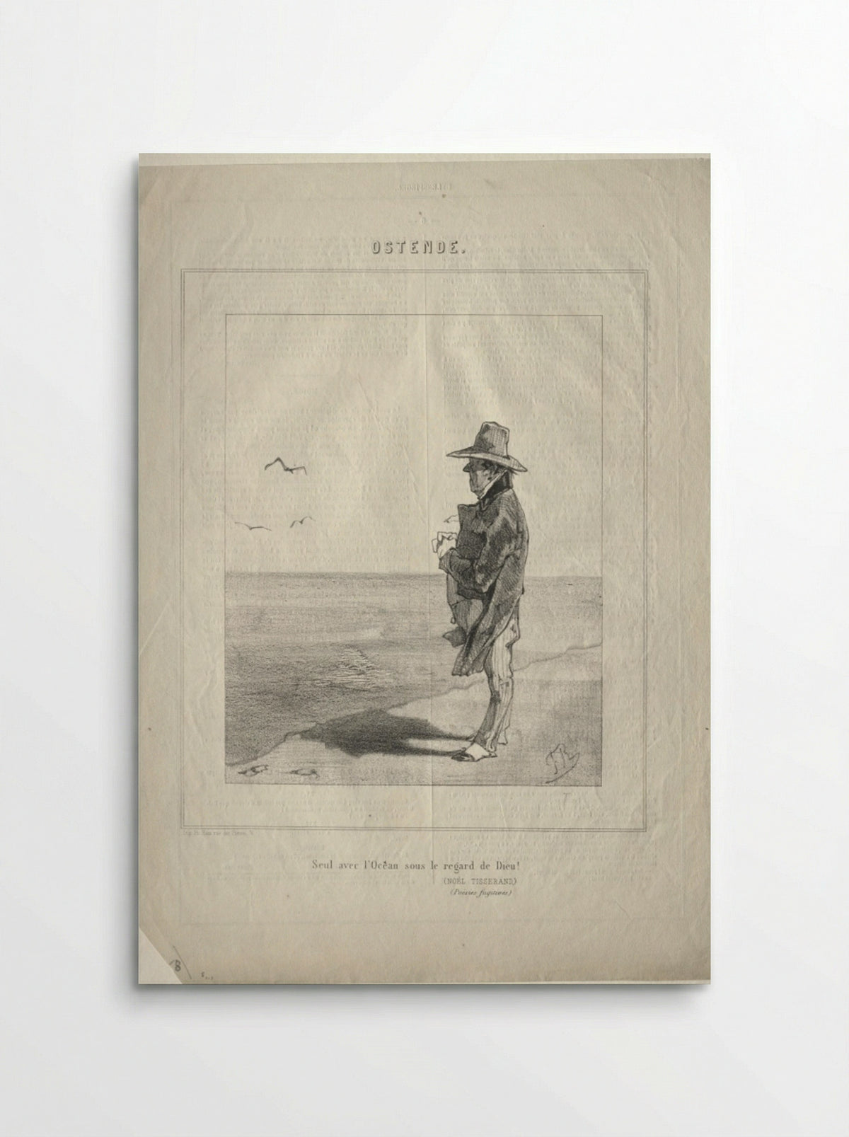 Ostend (Seul avec l'ocean sous le regard de Dieu!) - Félicien Rops - Poster