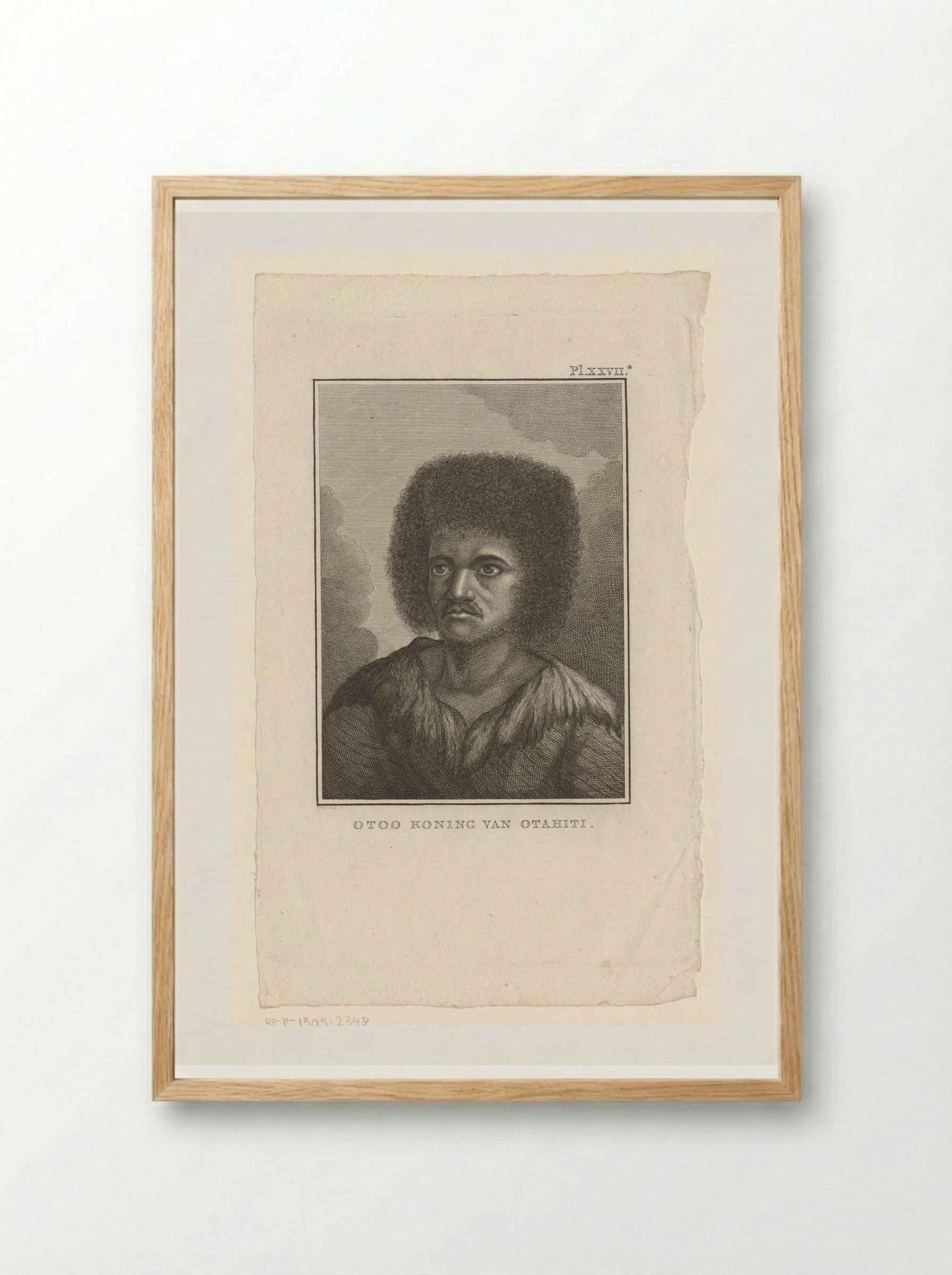 Otoo, King of Tahiti - Fine Art Print - Framed Print Wood