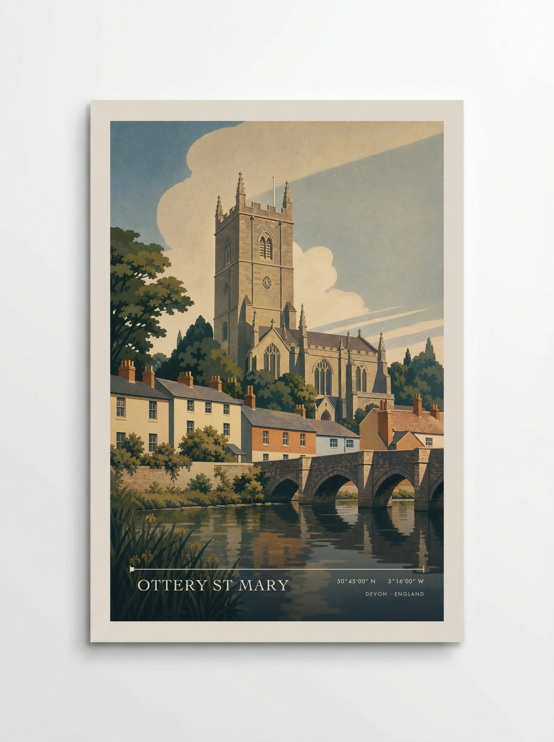 Ottery St Mary Devon England Travel Poster - Poster
