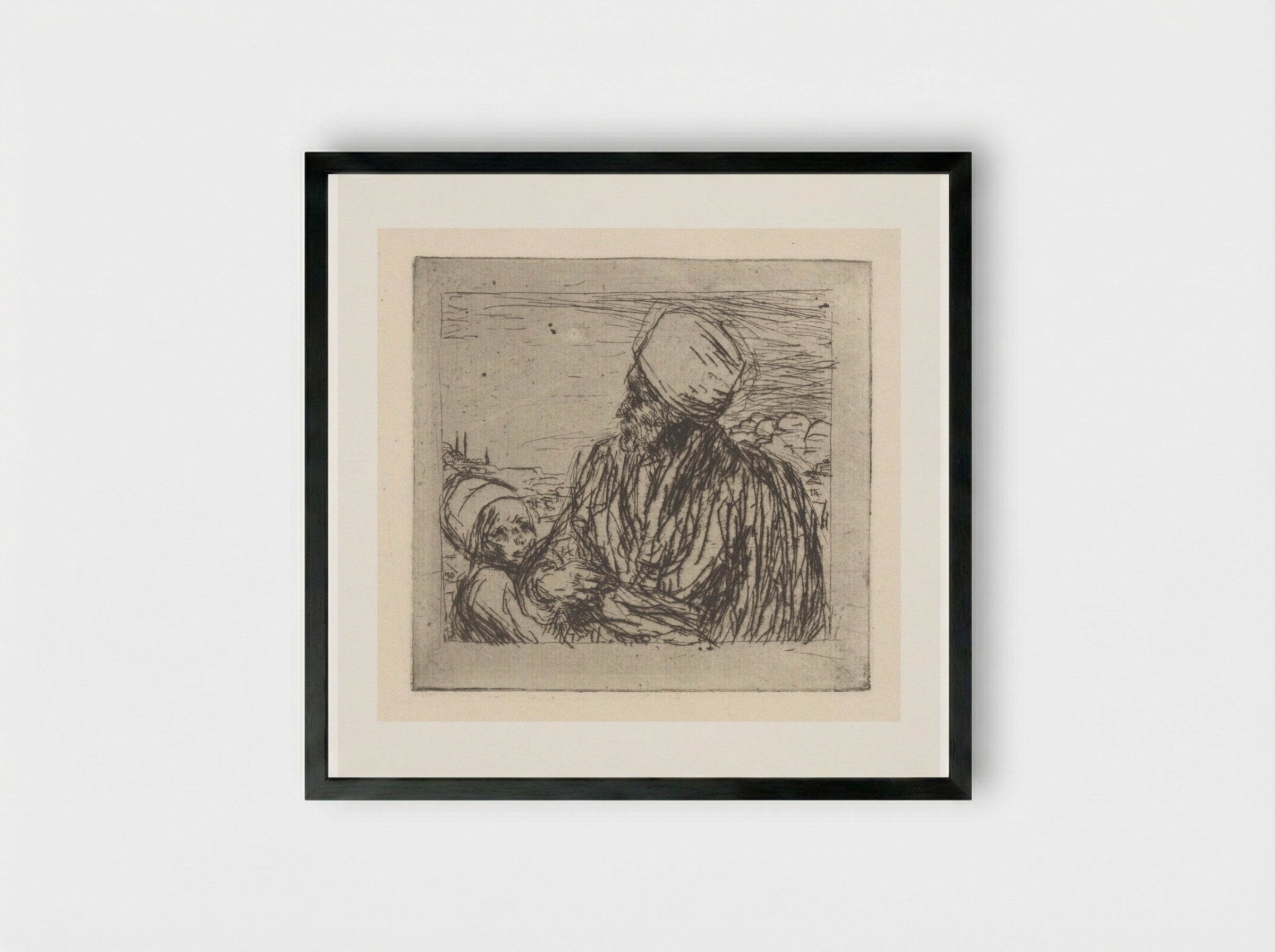 Ottomaanse man en jongen - Marius Bauer - Framed Print Black