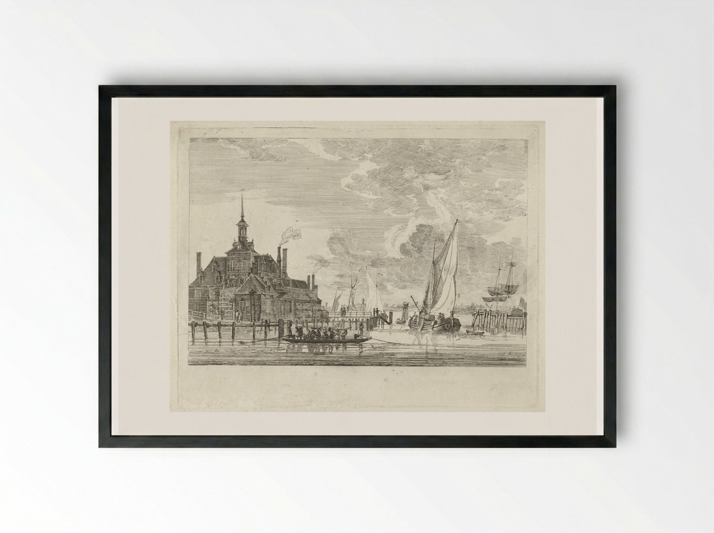 Oude Hoofdpoort te Rotterdam - Gerrit Groenewegen - Framed Print Black
