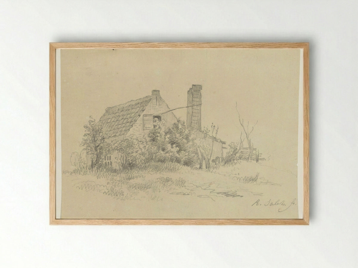 Oude bakkerij in Maxen bij Dresden - Raden Saleh - Framed Print Wood