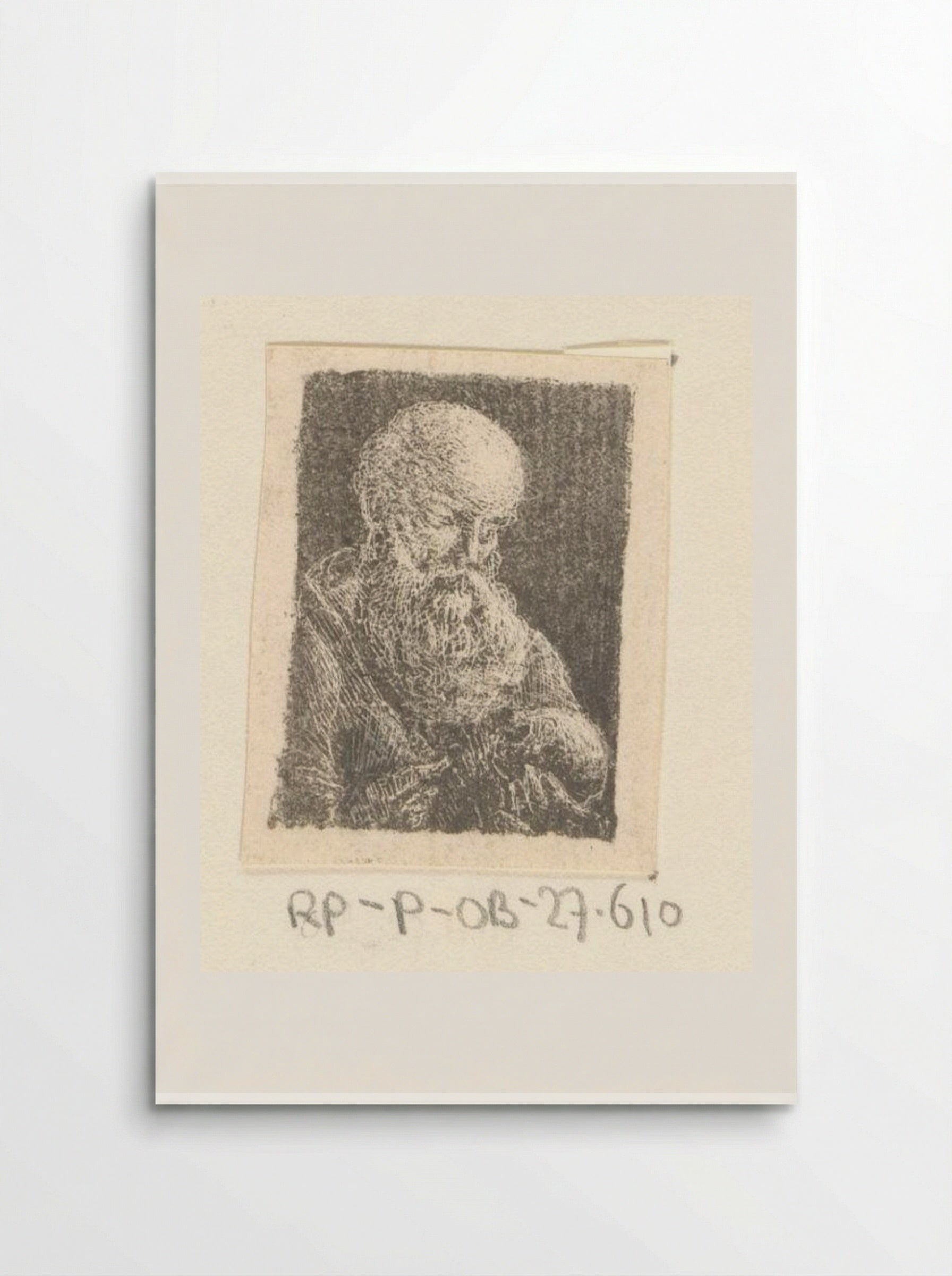 Oude man met schedel (Old Man with a Skull) - Pieter Bartholomeusz. Barbiers - Poster
