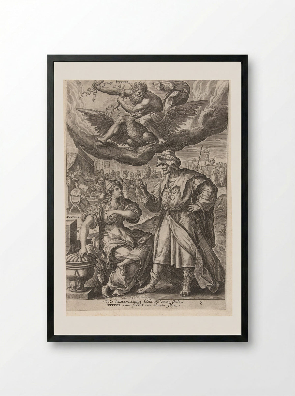 Ouderdom onder invloed van Jupiter - Gerard de Jode - Framed Print Black
