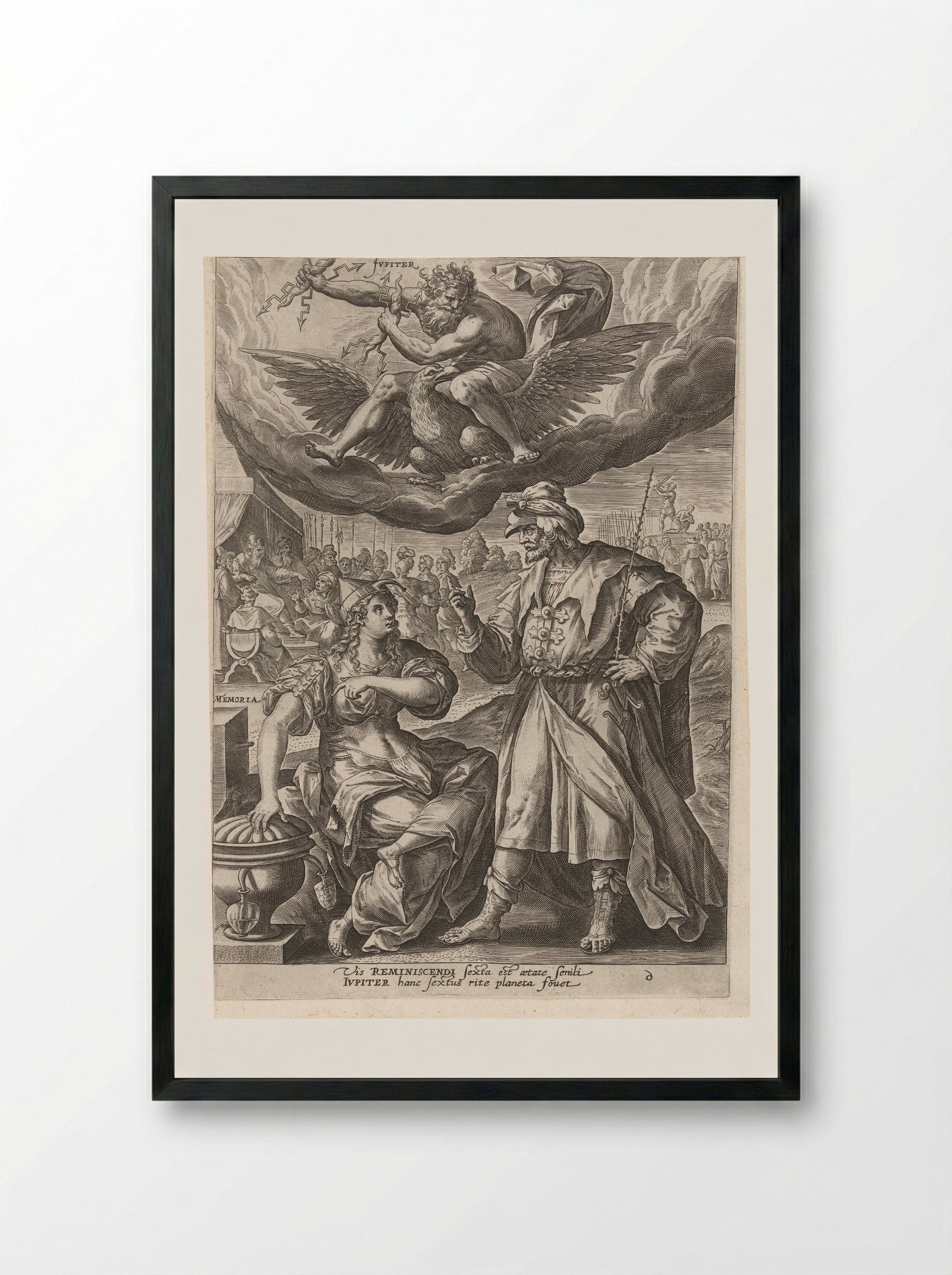 Ouderdom onder invloed van Jupiter - Gerard de Jode - Framed Print Black