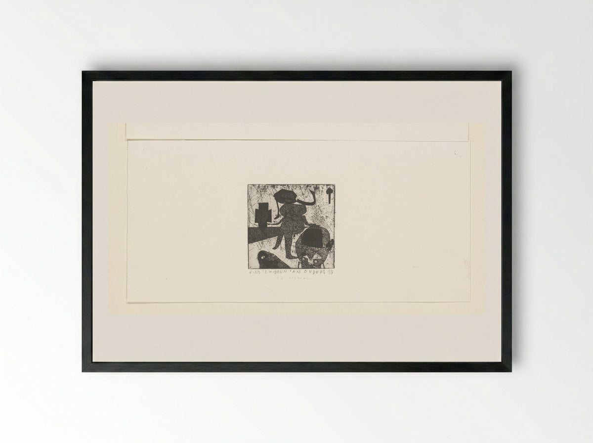 Ouders te midden van kind - Sipke Huismans - Framed Print Black