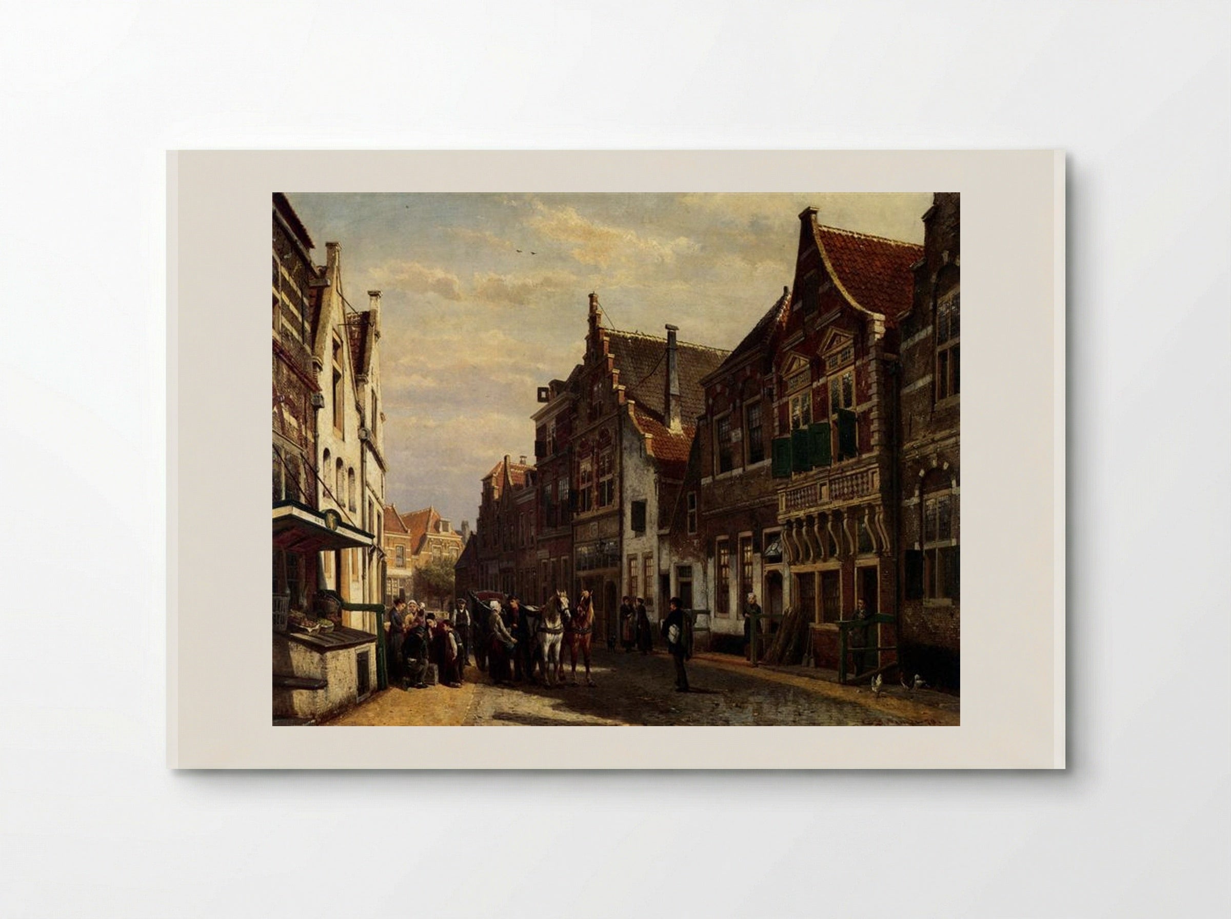 Oudewater Street At Summer - Cornelis Springer - Poster