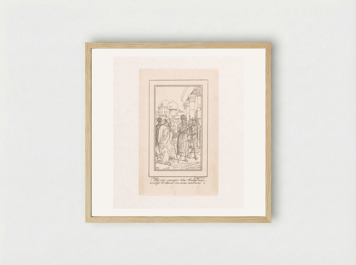 Oudkalief als bedelaar - Cornelis Johannes Koster - Framed Print Wood