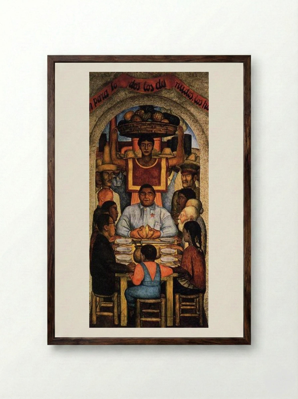 Our Bread - Diego Rivera - Framed Print Dark Wood