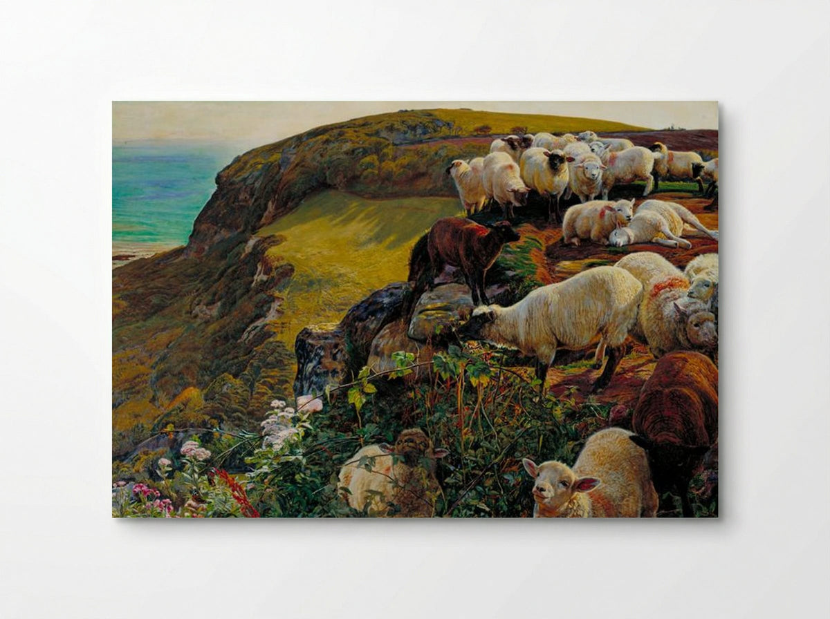 Our English Coasts, 1852 (Strayed Sheep) - William Holman Hunt - Poster