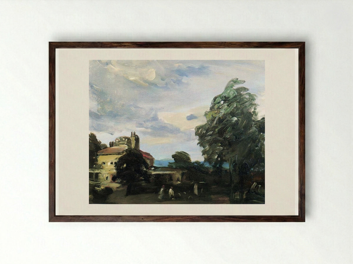 Our Home in Fort Washington, Pennsylvania - John French Sloan - Framed Print Dark Wood