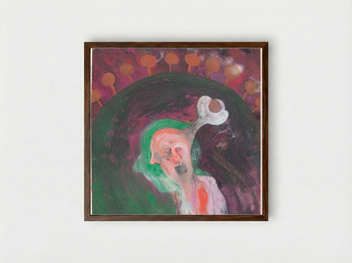 Out in the evening II - Breyten Breytenbach - Framed Print Dark Wood