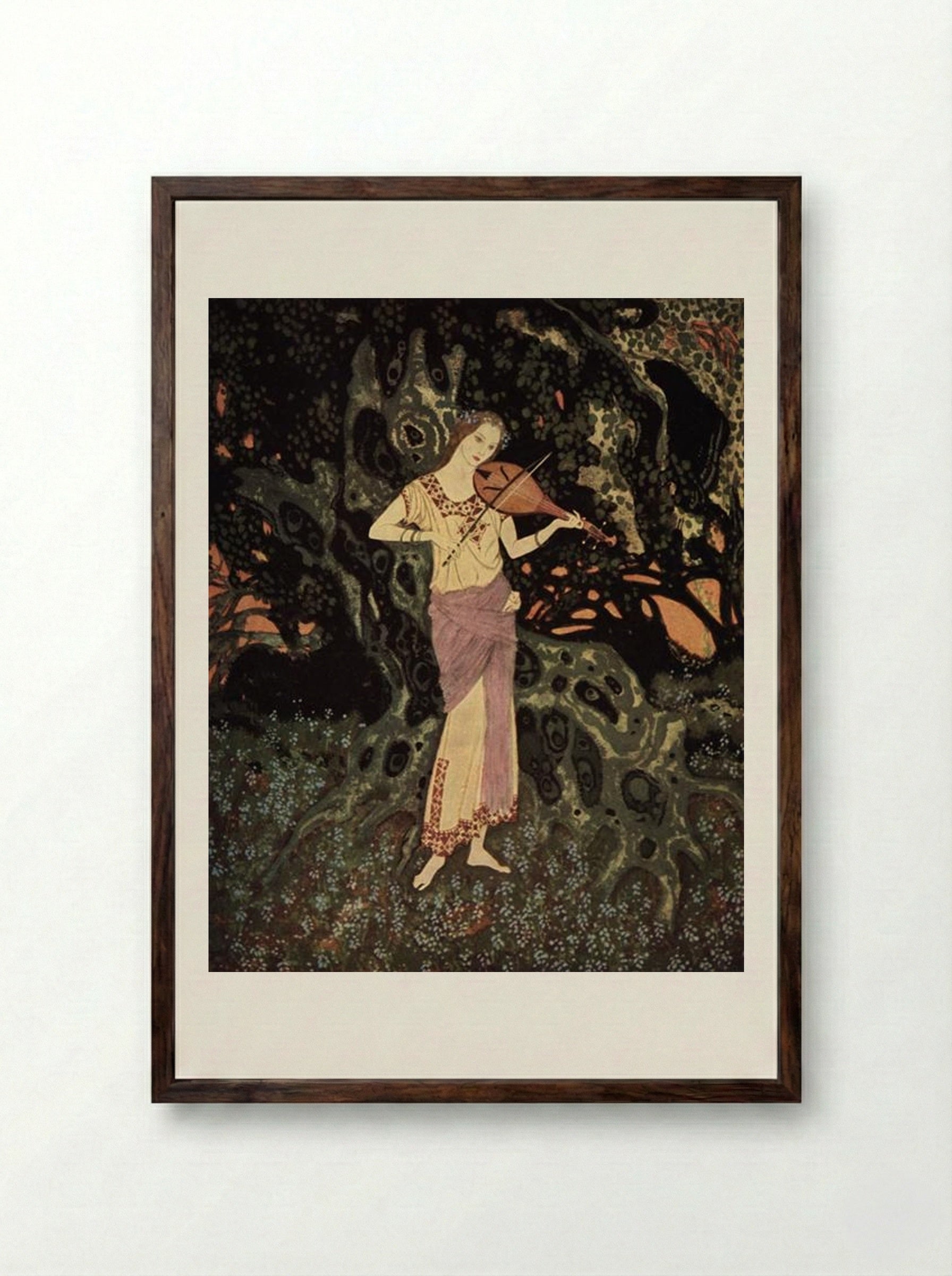 Out of This World (Stealers of Light) - Edmund Dulac - Framed Print Dark Wood