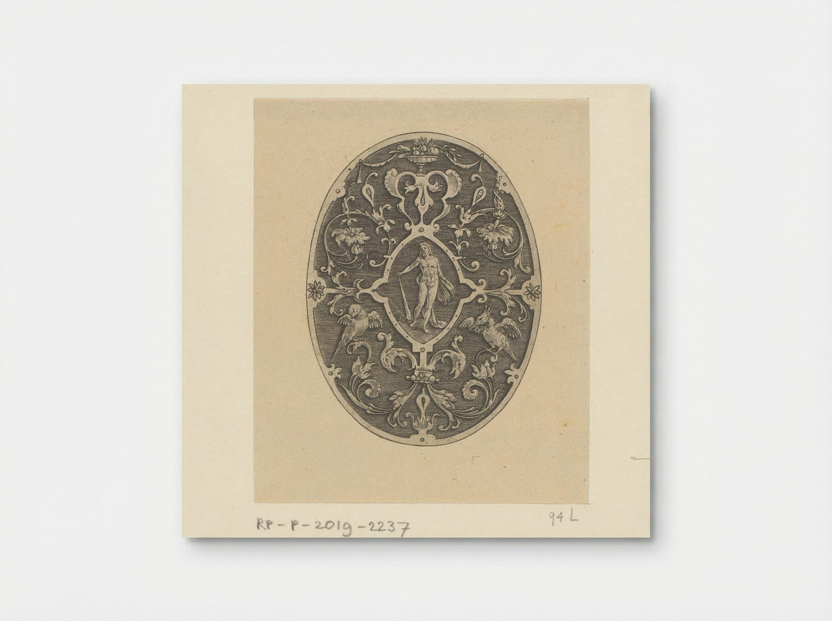 Ovaal met in het midden Hercules - Philips Galle - Poster