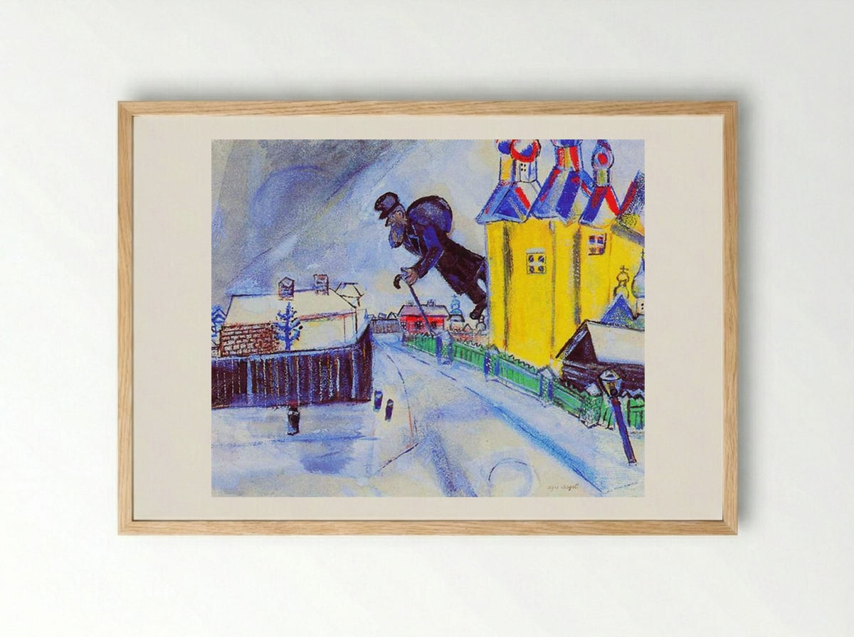 Over Vitebsk - Marc Chagall - Framed Print Wood
