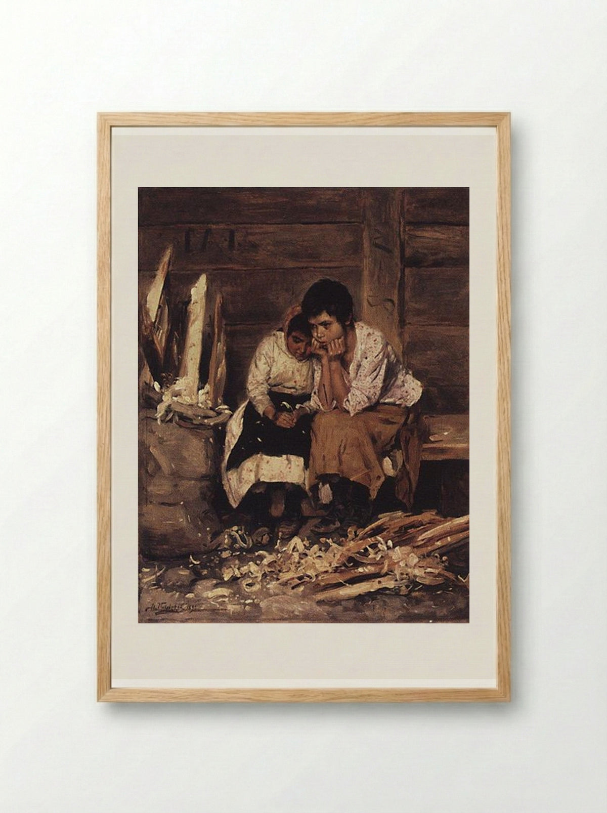 Over the Chips - Vladimir Makovsky - Framed Print Wood