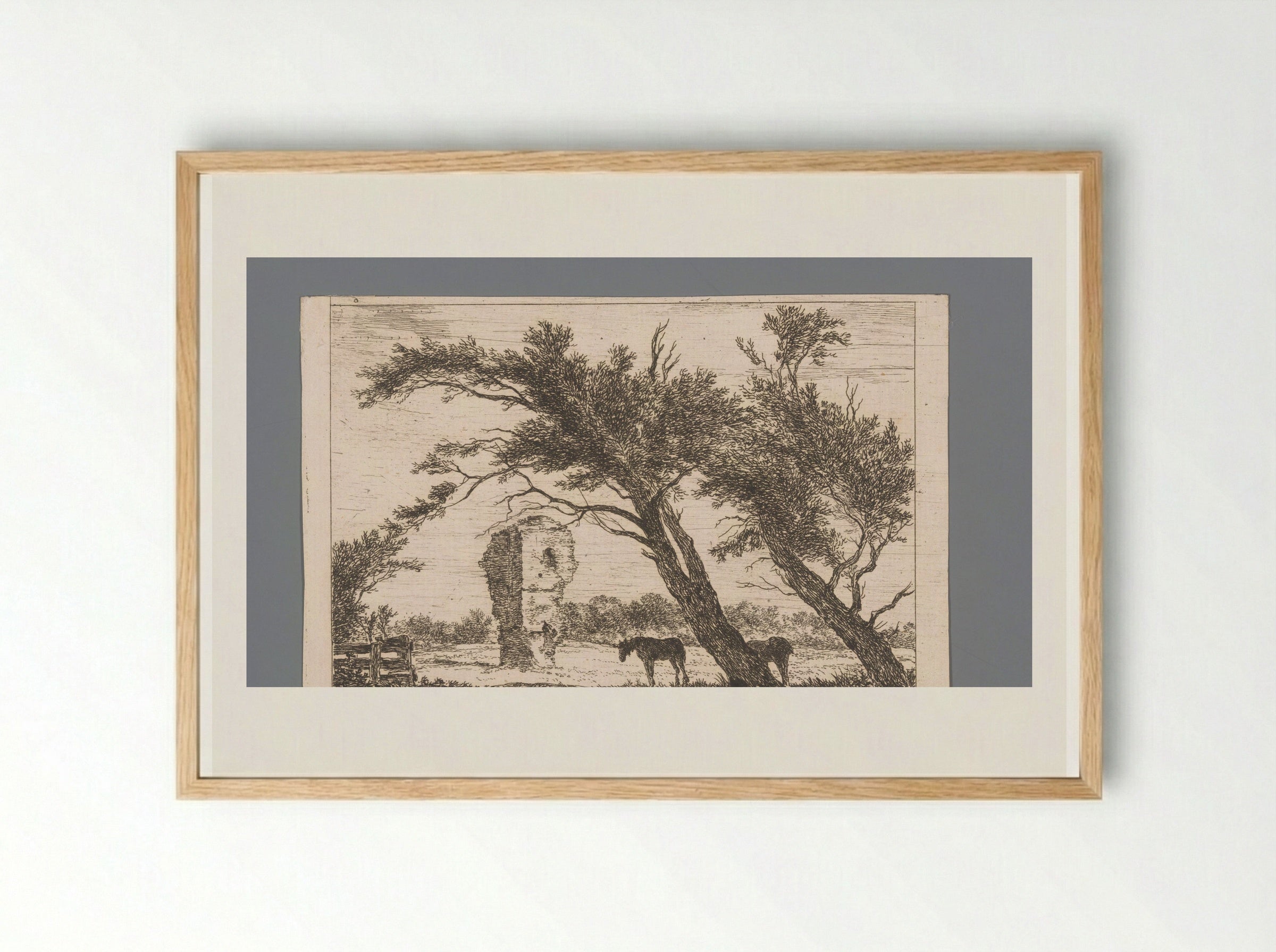 Overblijfselen van het huis van Gerard van Velsen - Hermanus van Brussel - Framed Print Wood